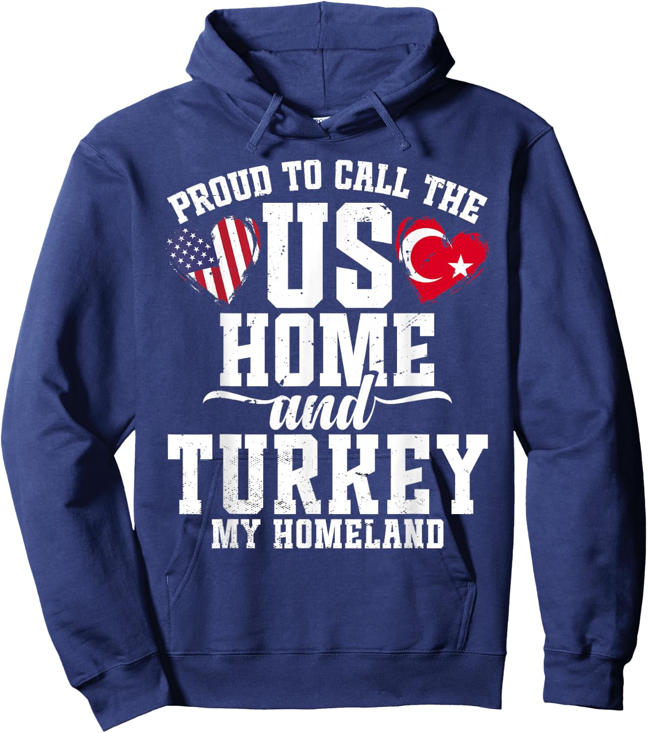 Turkish Outfit & Women Uniform US Flag Turkey Hoodie - Hoodie | Navy