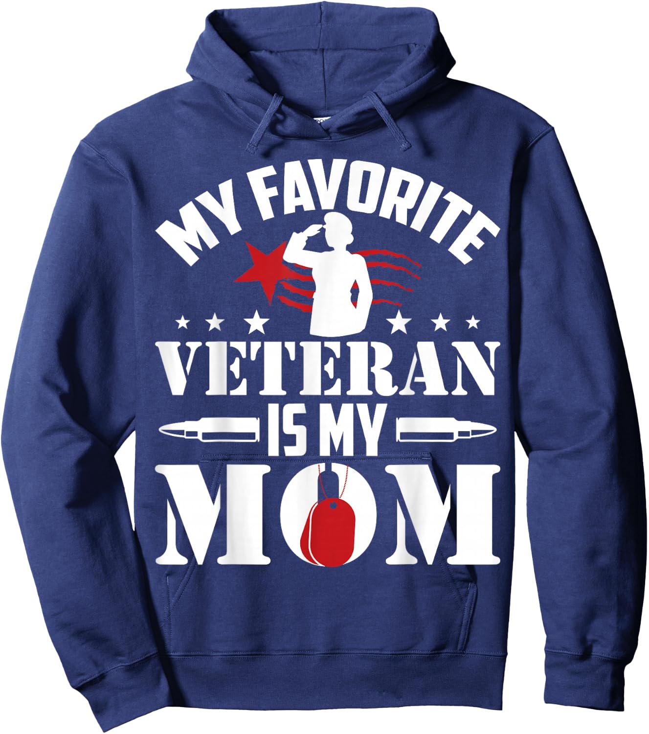 My Favorite Veteran is My Mom Hoodie - Hoodie | Navy