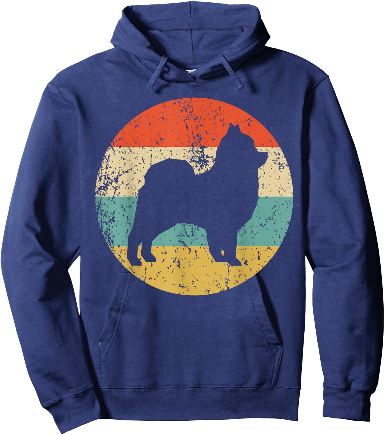 Pomeranian Retro Style Dog Hoodie - Hoodie | Navy