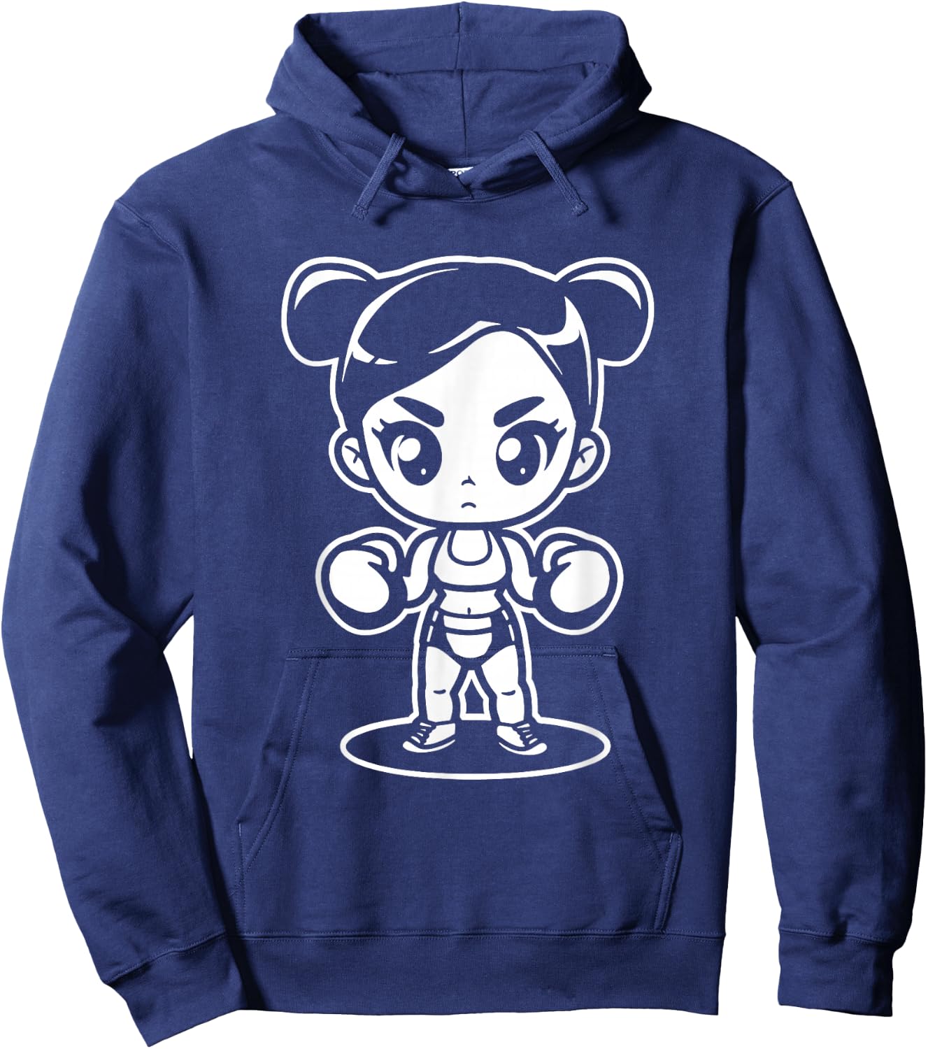 Funny Boxing Girl Sparring for Girls Hoodie - Hoodie | Navy