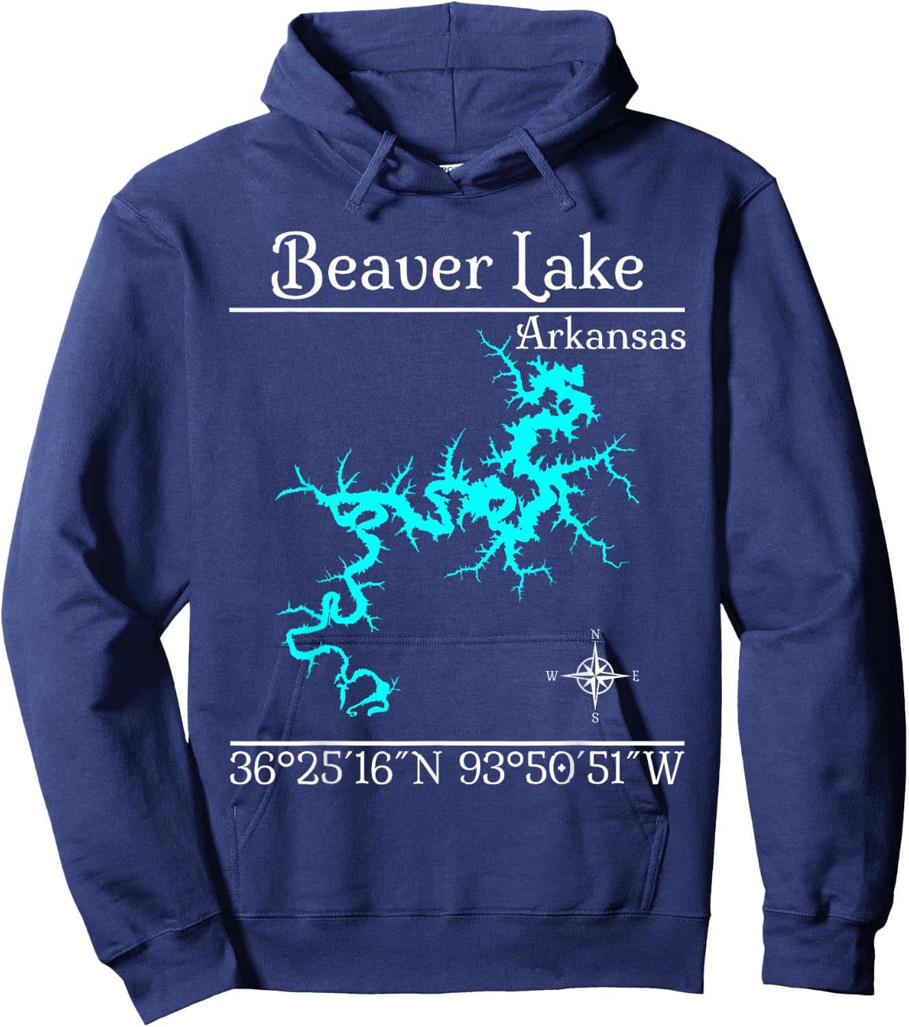 Beaver lake, Arkansas Hoodie - Hoodie | Navy