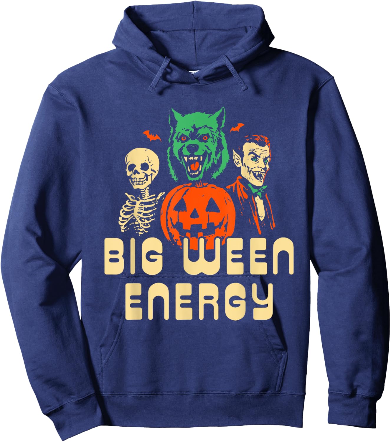 Funny Halloween Big Ween Energy , Women Hoodie - Hoodie | Navy