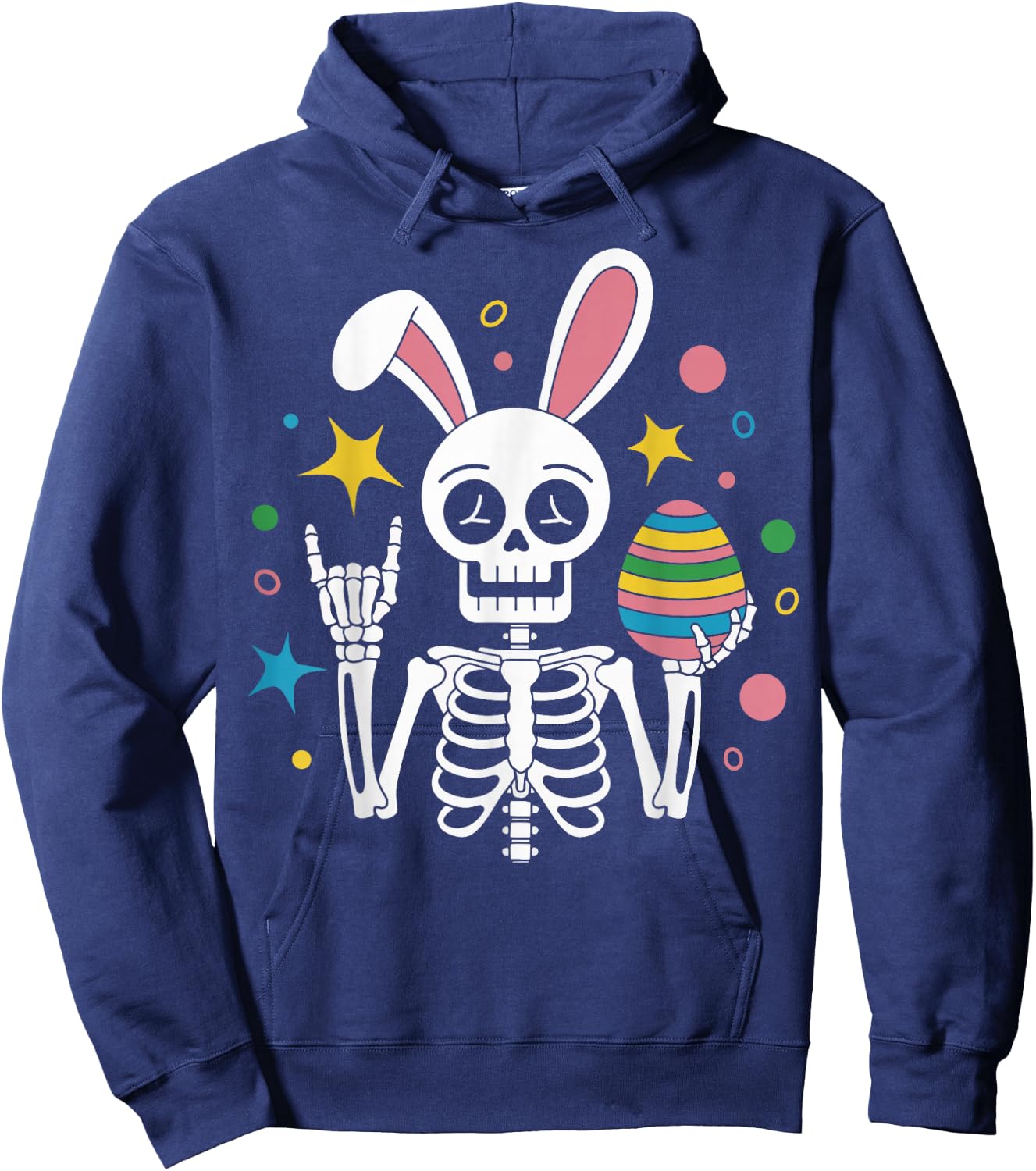 Skeleton Easter Bunny Hoodie - Hoodie | Navy