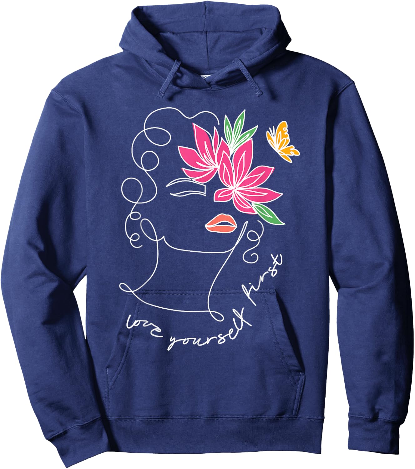 Self-Care Self-Love Mental Health Is Important Hoodie - Hoodie | Navy