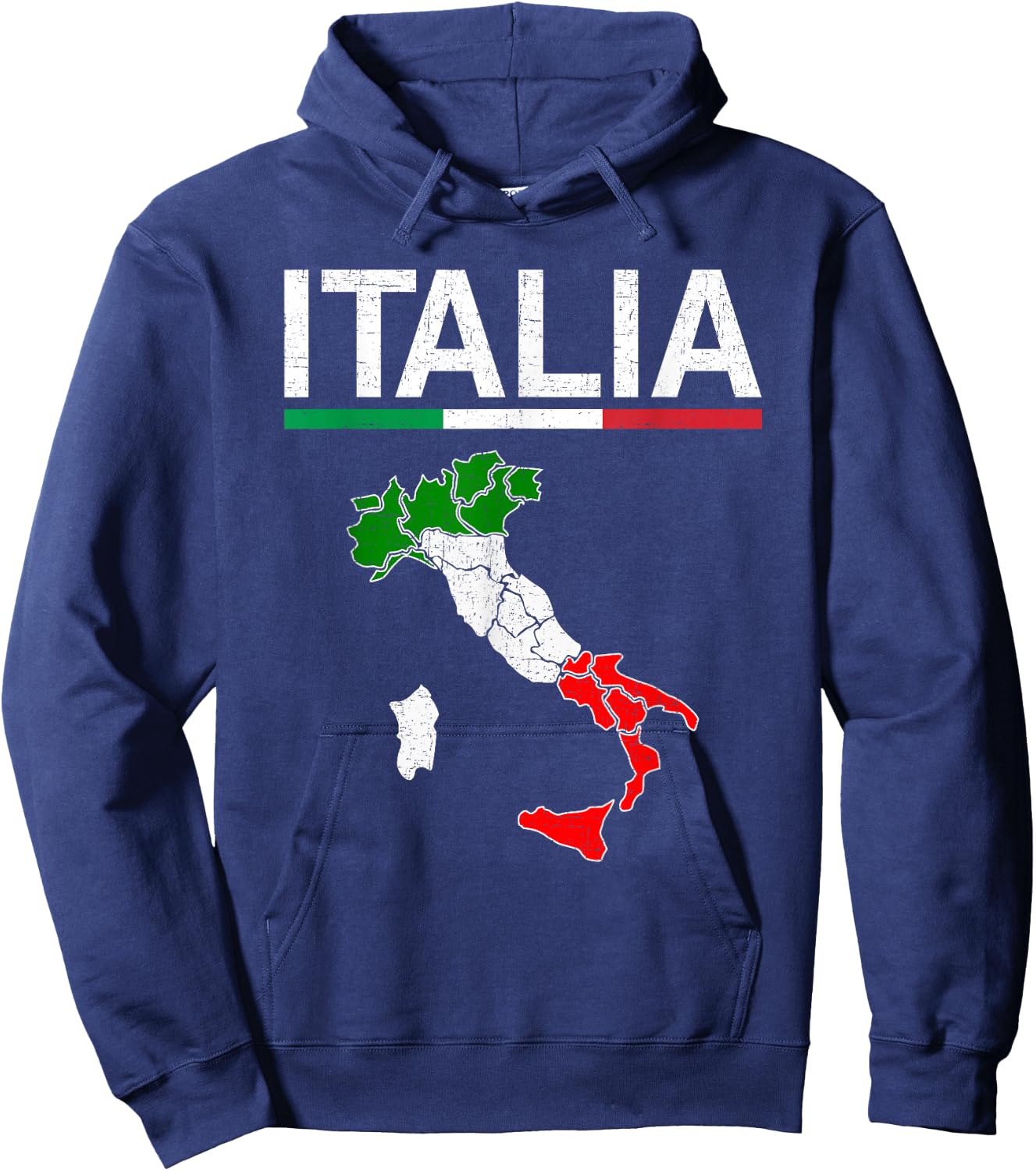 Italy Flag Vintage Italian Design Italia Hoodie - Hoodie | Navy