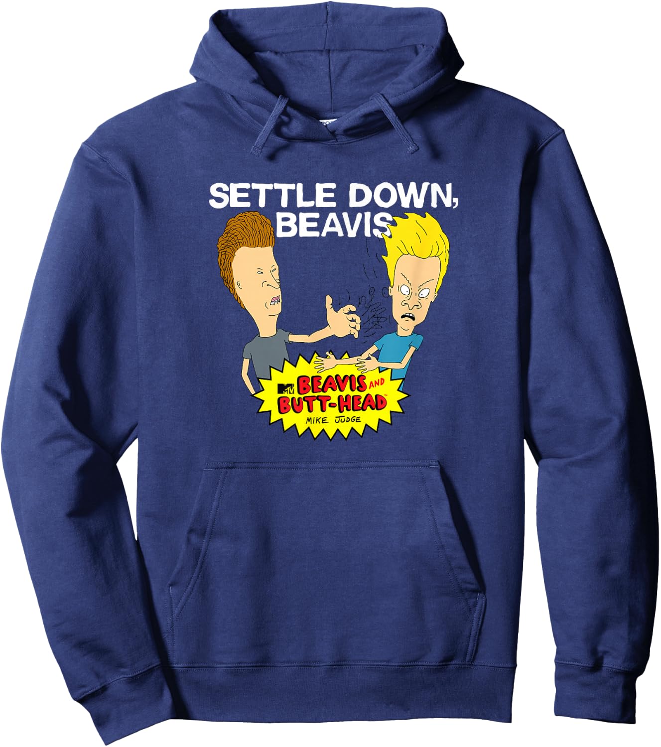 Beavis and Butthead - Settle Down Hoodie - Hoodie | Navy