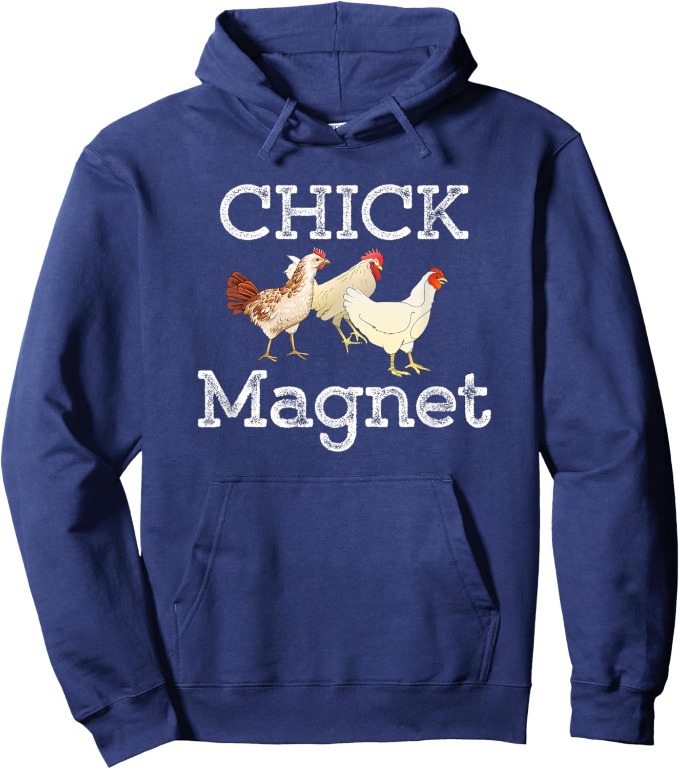 Chick Magnet Funny Chicken Lover Graphic Hoodie - Hoodie | Navy
