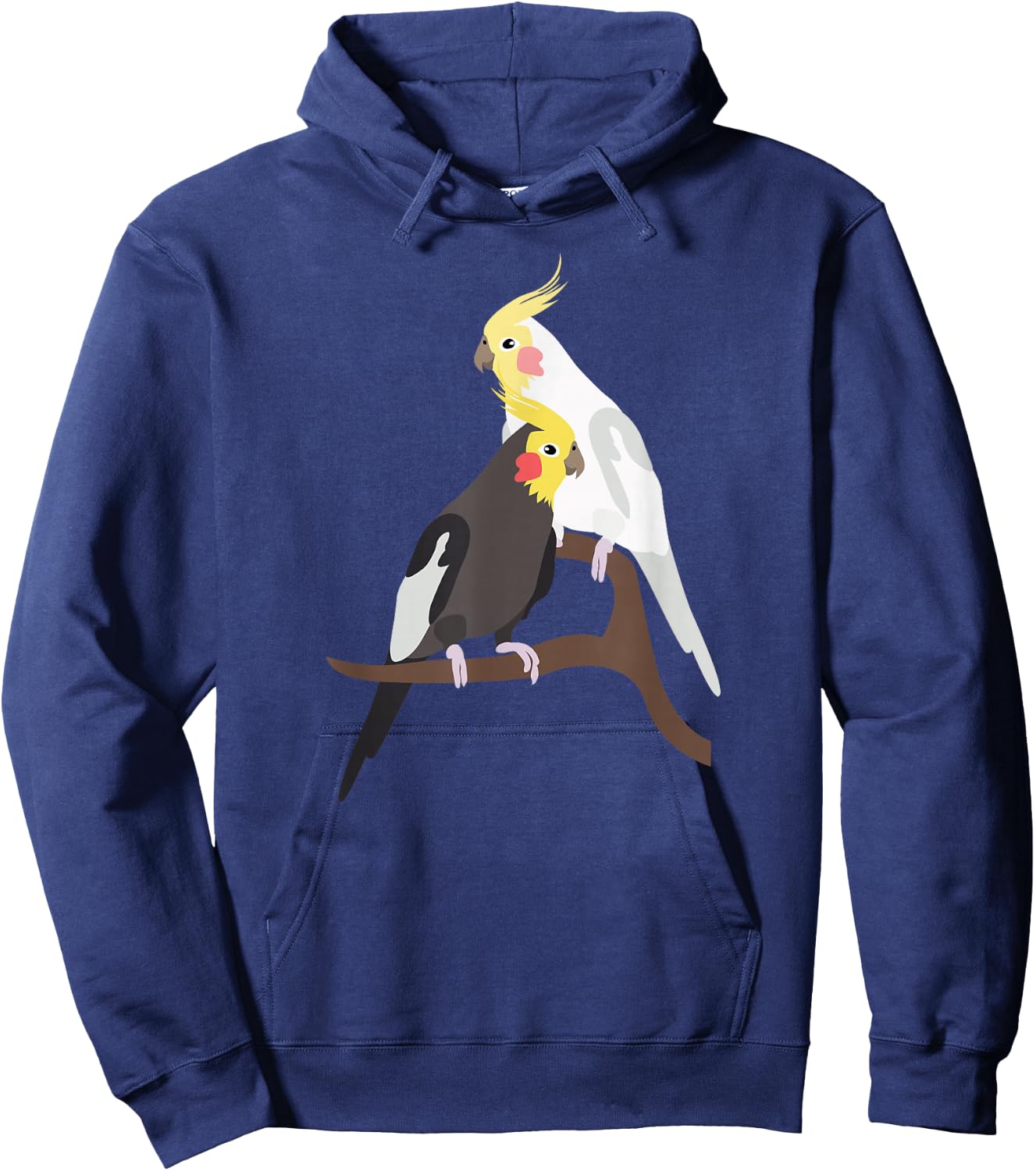 Nymphensittich Vogelpaar Hoodie - Hoodie | Navy