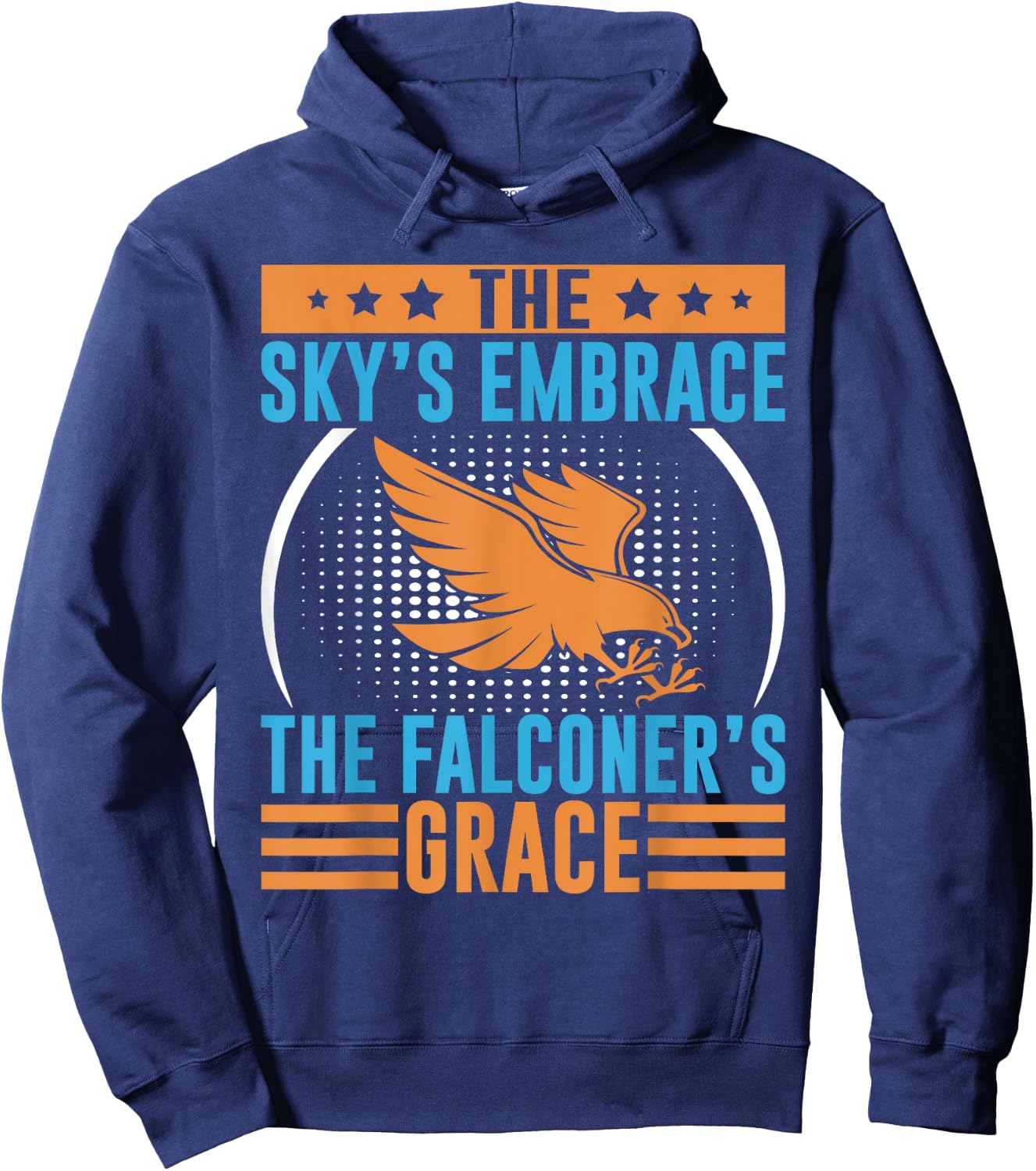 The Sky’s Embrace The Falconer’s Grace Falconry Hoodie - Hoodie | Navy