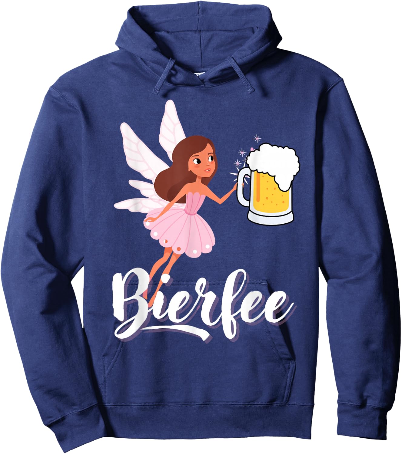 Bierfee with Funny Beer Friends Design, black Hoodie - Hoodie | Navy