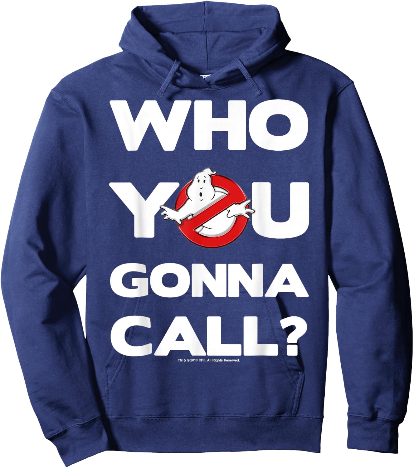 Ghostbusters Who You Gonna Call Logo Hoodie - Hoodie | Navy