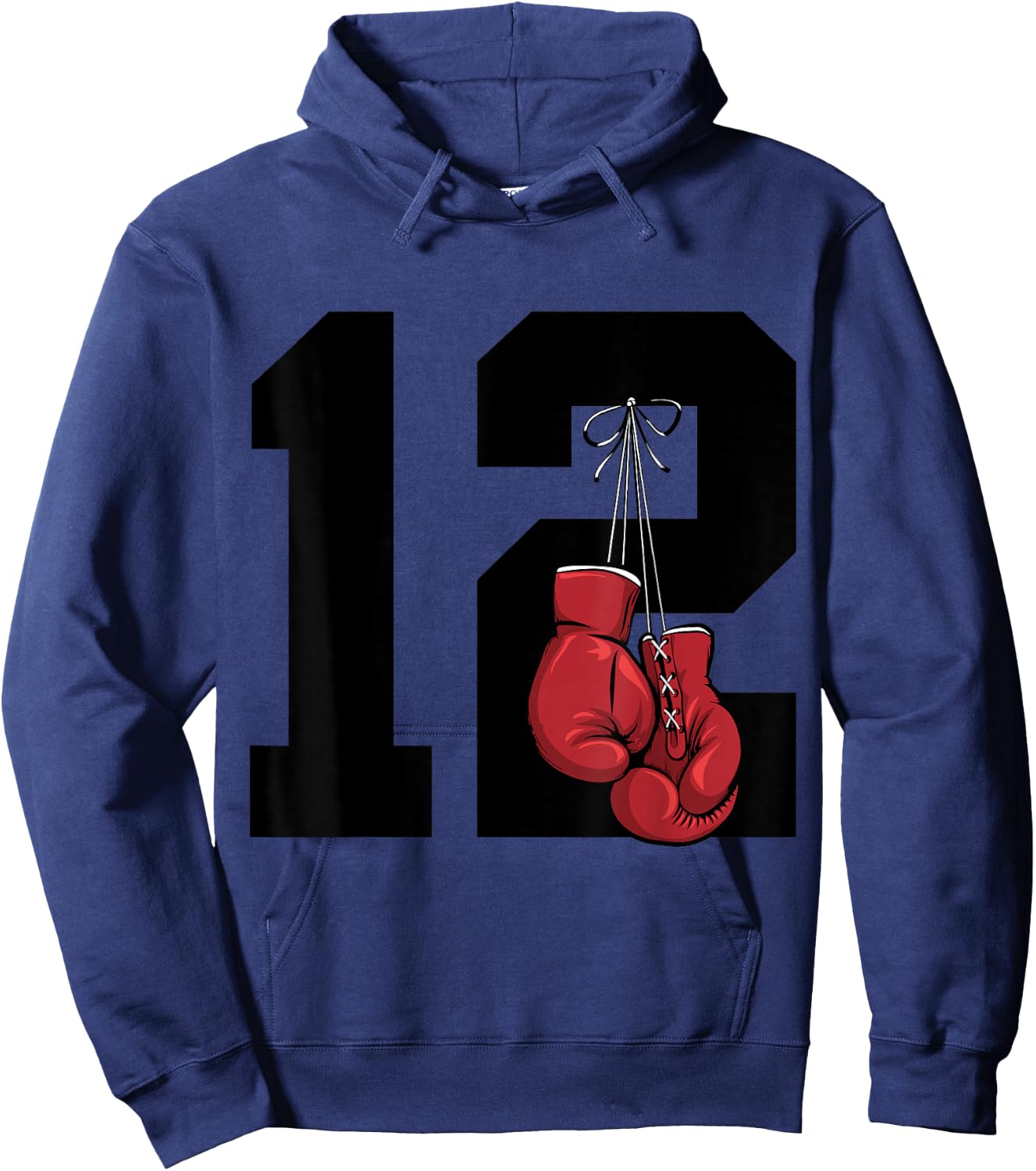 Boxer 12 Year Boxing 12th Birthday Hoodie - Hoodie | Navy
