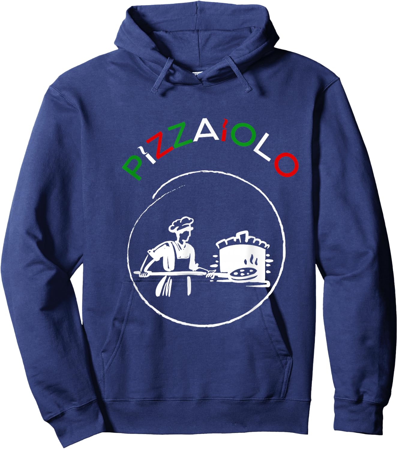 Pizzaiolo with pizzaiolo , Black, S Hoodie - Hoodie | Navy