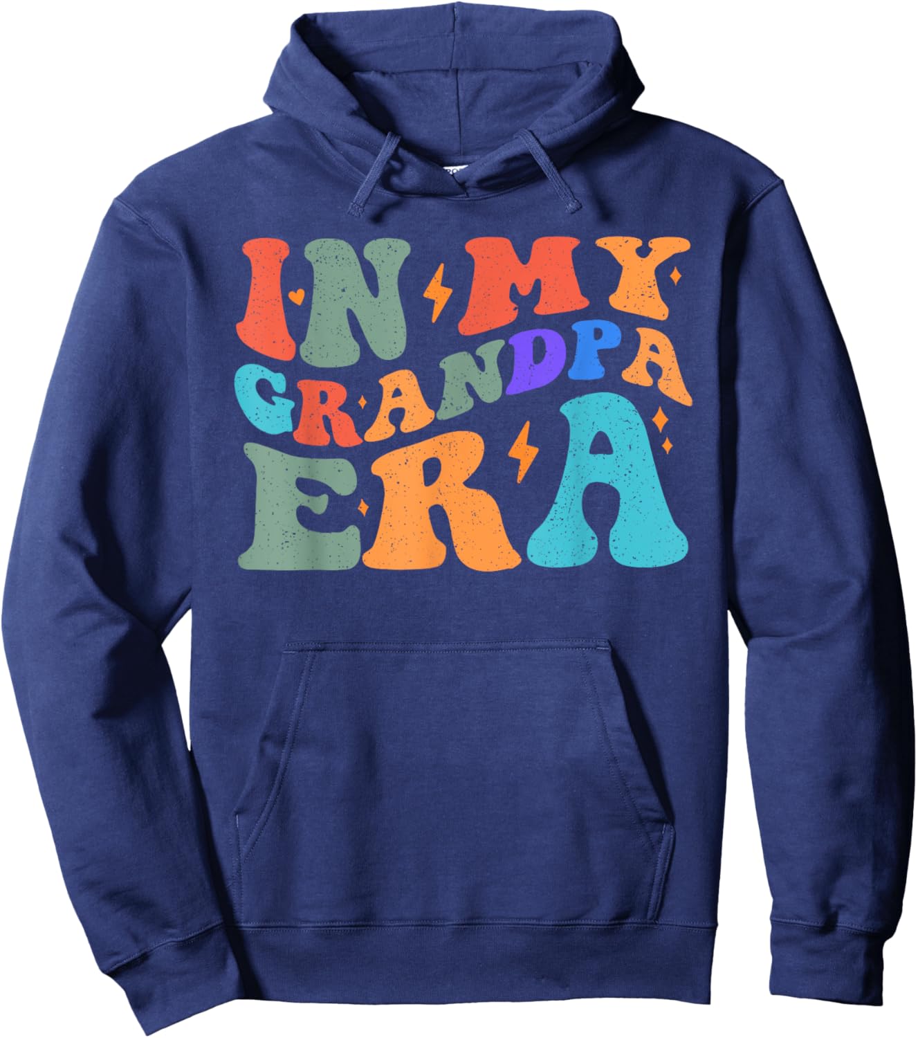 Groovy In My Grandpa Era Father's Day Hoodie - Hoodie | Navy