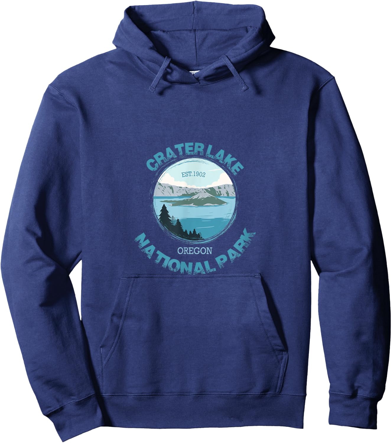 Scenic Crater Lake National Park Hoodie - Hoodie | Navy