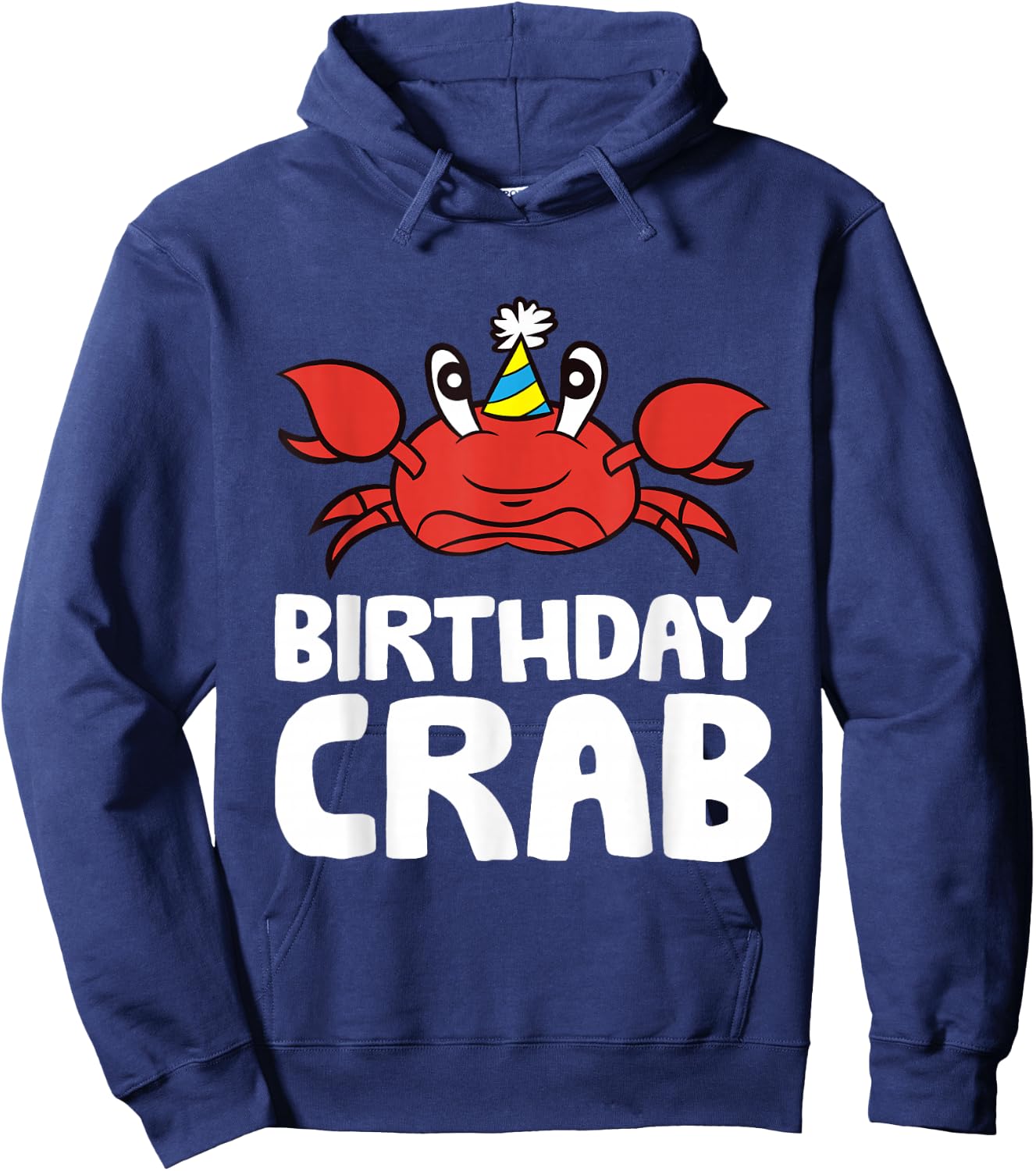 Birthday Crab Ocean Birthday Party Funny Crab Hoodie - Hoodie | Navy