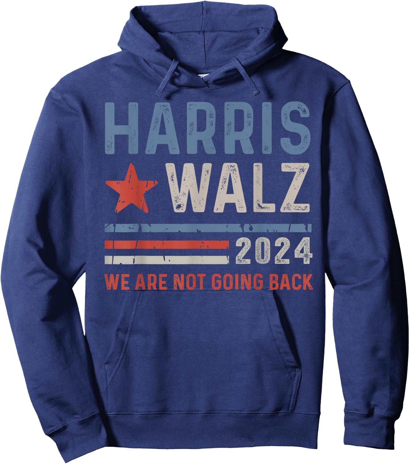 We're Not Going Back 2024 Election Vintage Hoodie - Hoodie | Navy