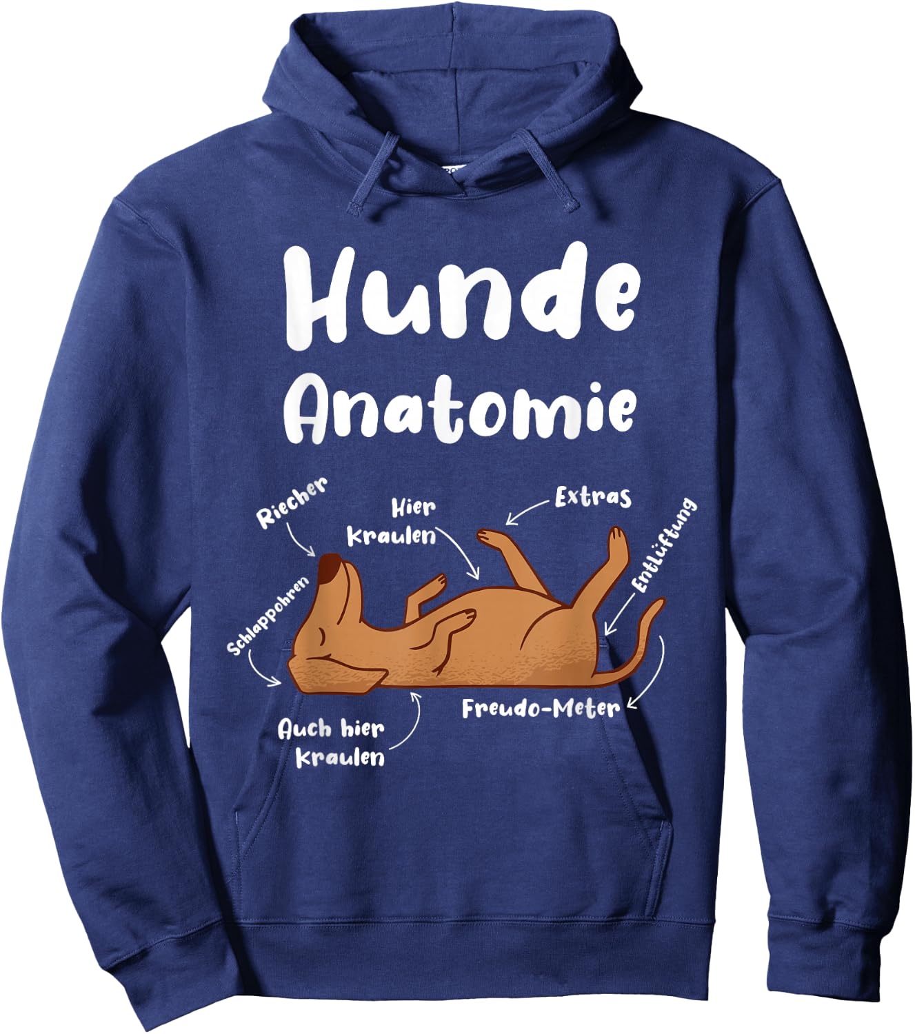 Dog Anatomy Dog Owners Funny Dog , black Hoodie - Hoodie | Navy