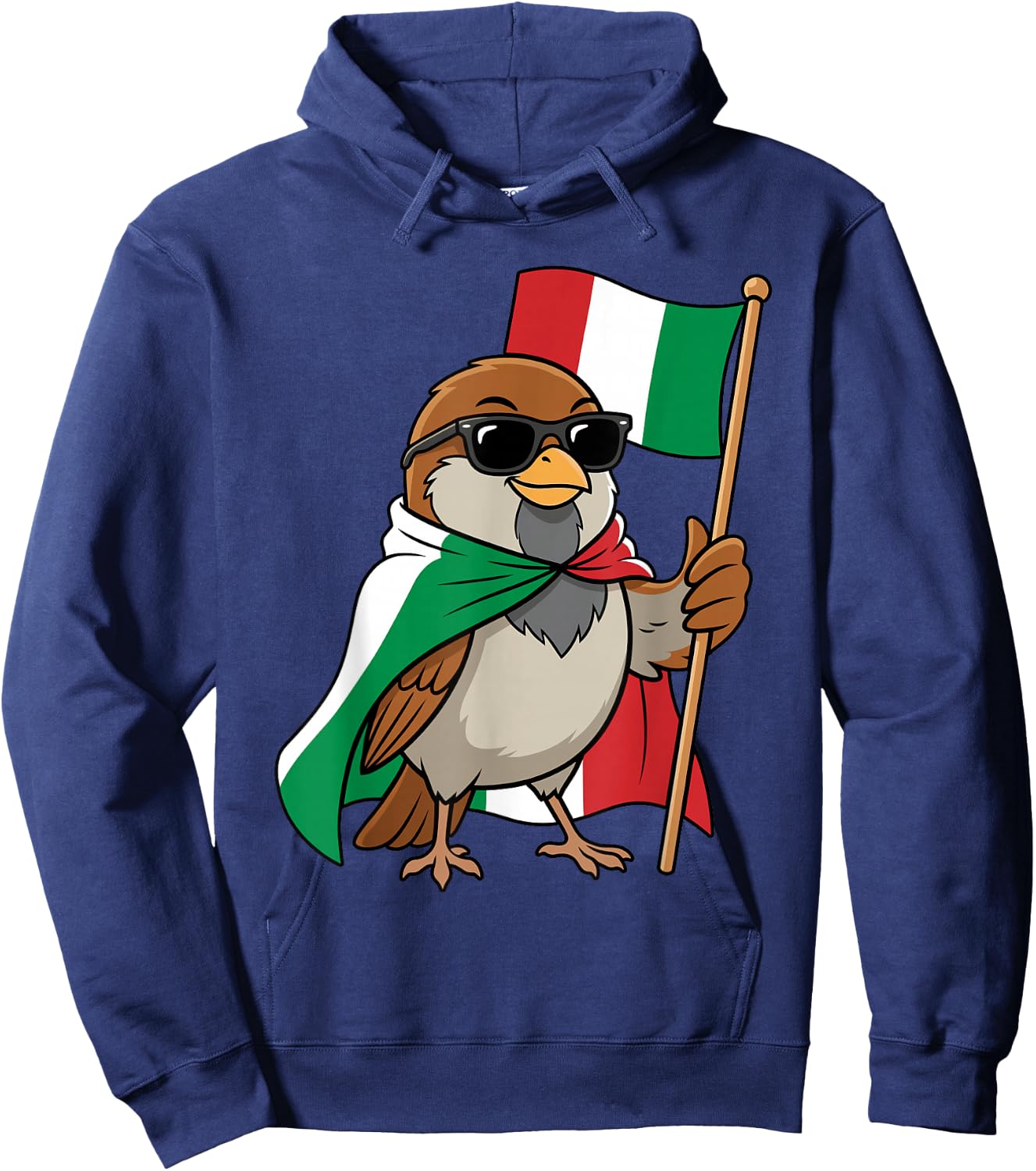 Drapeau Italien Moineau drôle Italie Hoodie - Hoodie | Navy