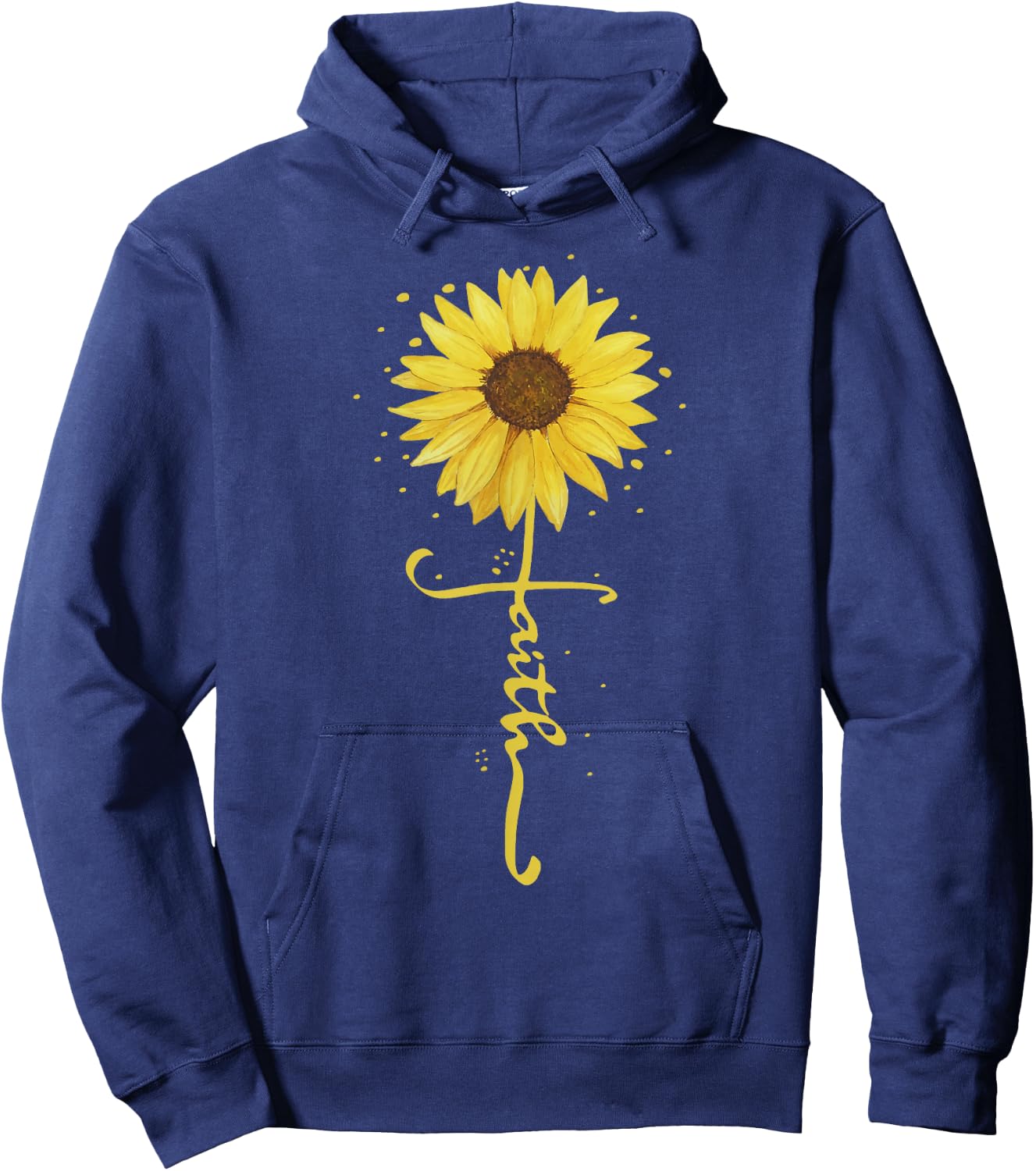 Faith in God - blessed grateful Jesus Hoodie - Hoodie | Navy