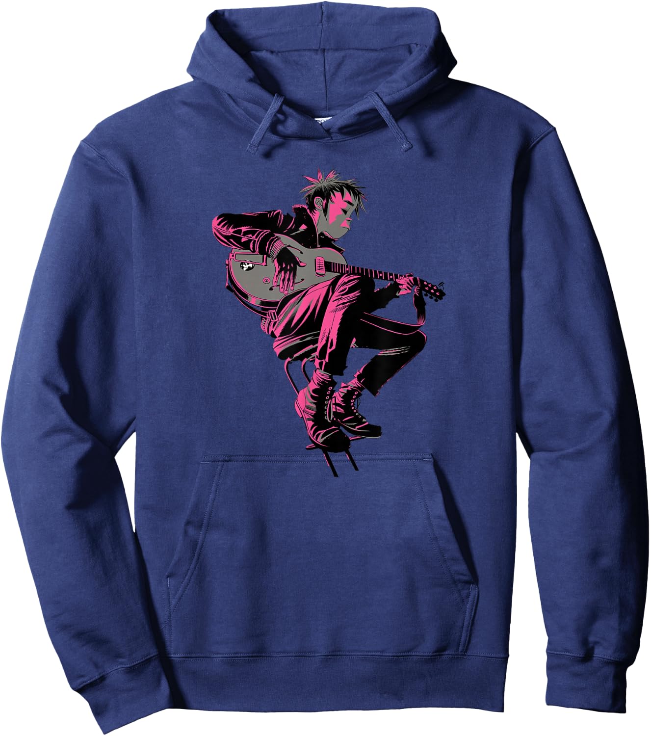 Gorillaz 2D Unwarped , black Hoodie - Hoodie | Navy