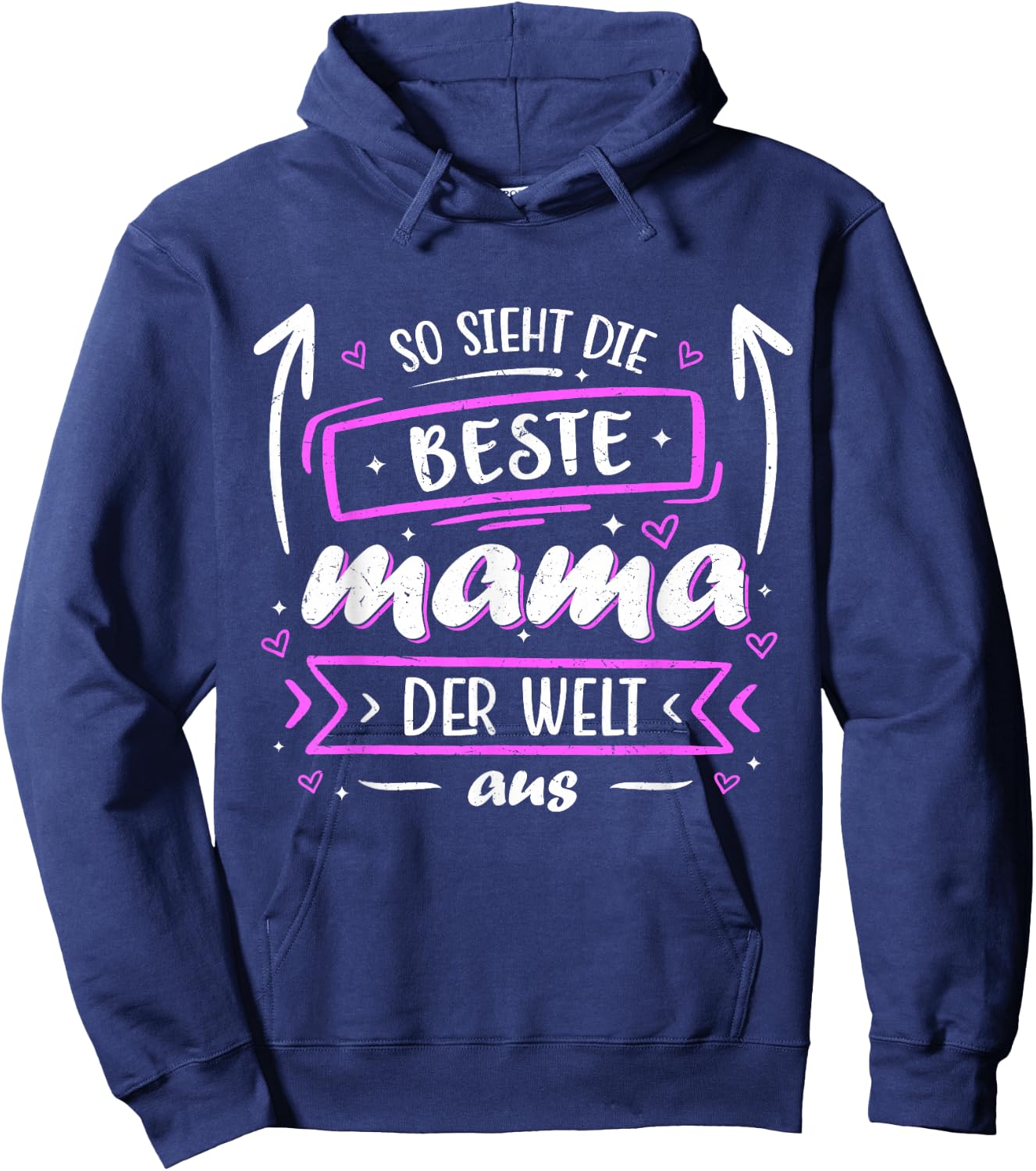 Super Mama Beste Mama Der Welt Mutter Muttertag Hoodie - Hoodie | Navy