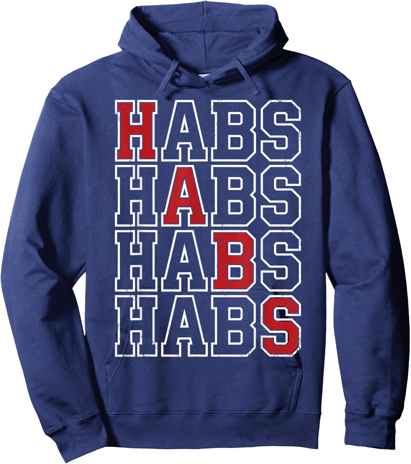Habs Vintage Design Men Women Kids Hoodie - Hoodie | Navy