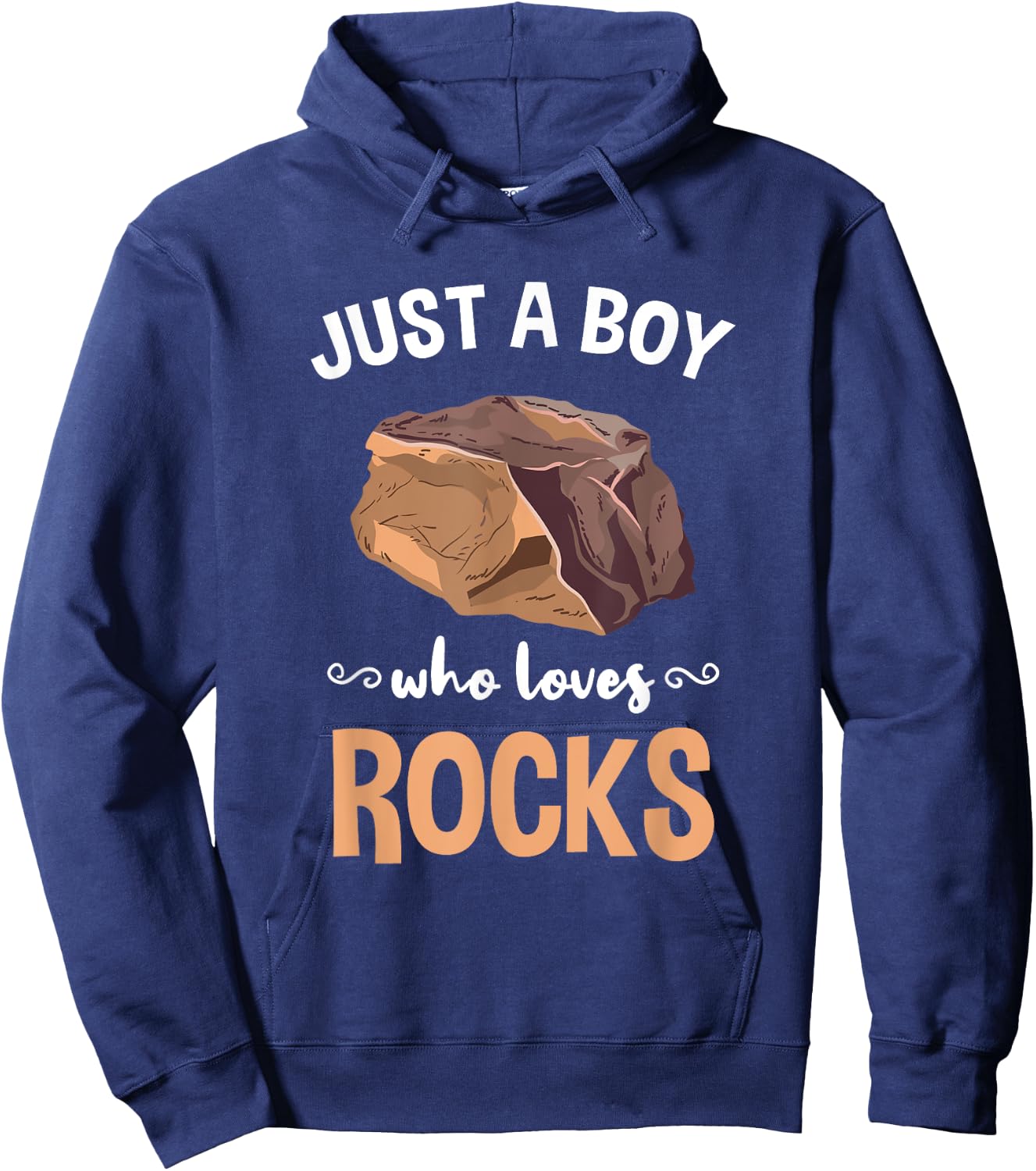 Just A Boy Who Loves Rocks Rock Collector Hoodie - Hoodie | Navy