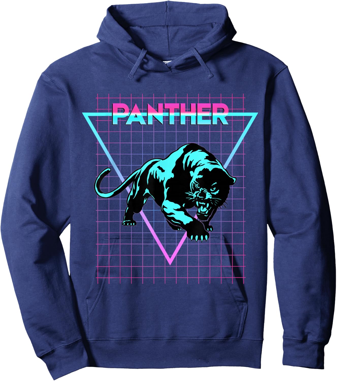 Panther Aesthetic Retro Black Panther Hoodie - Hoodie | Navy