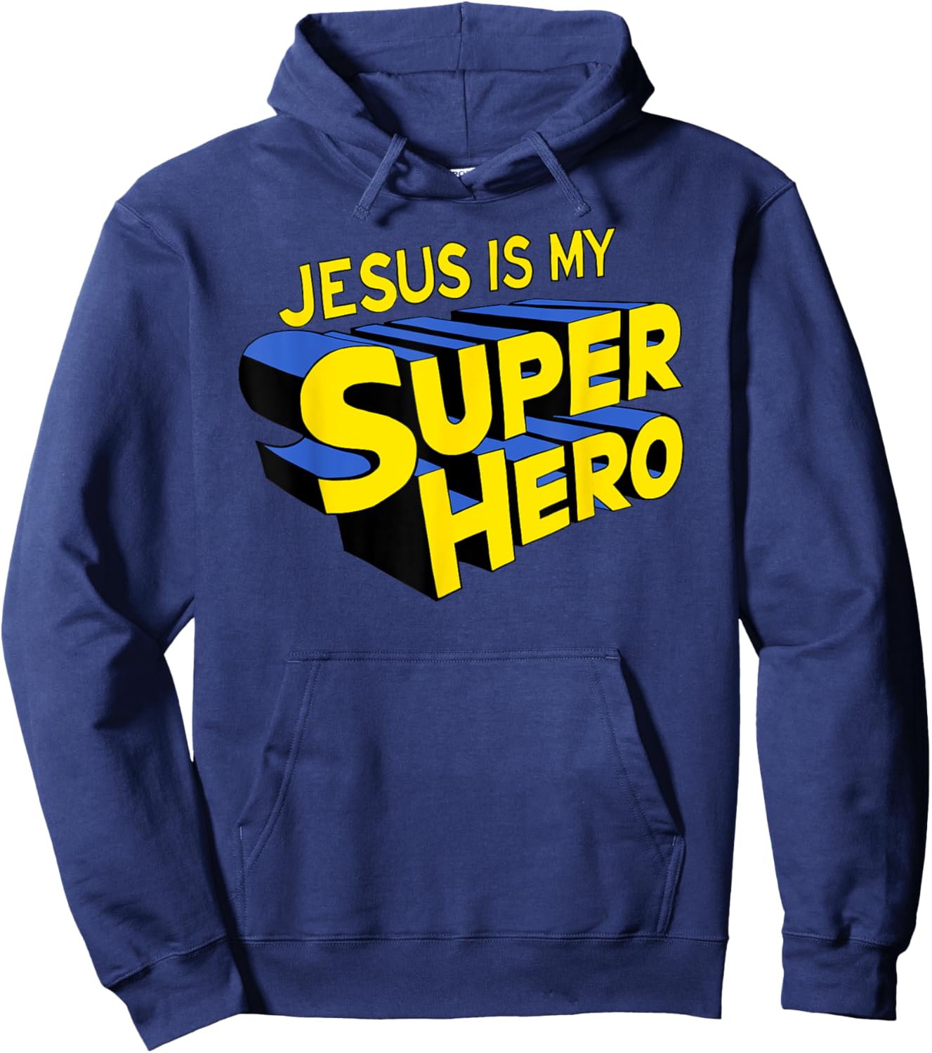 Jesus is my Superhero Hoodie - Hoodie | Navy