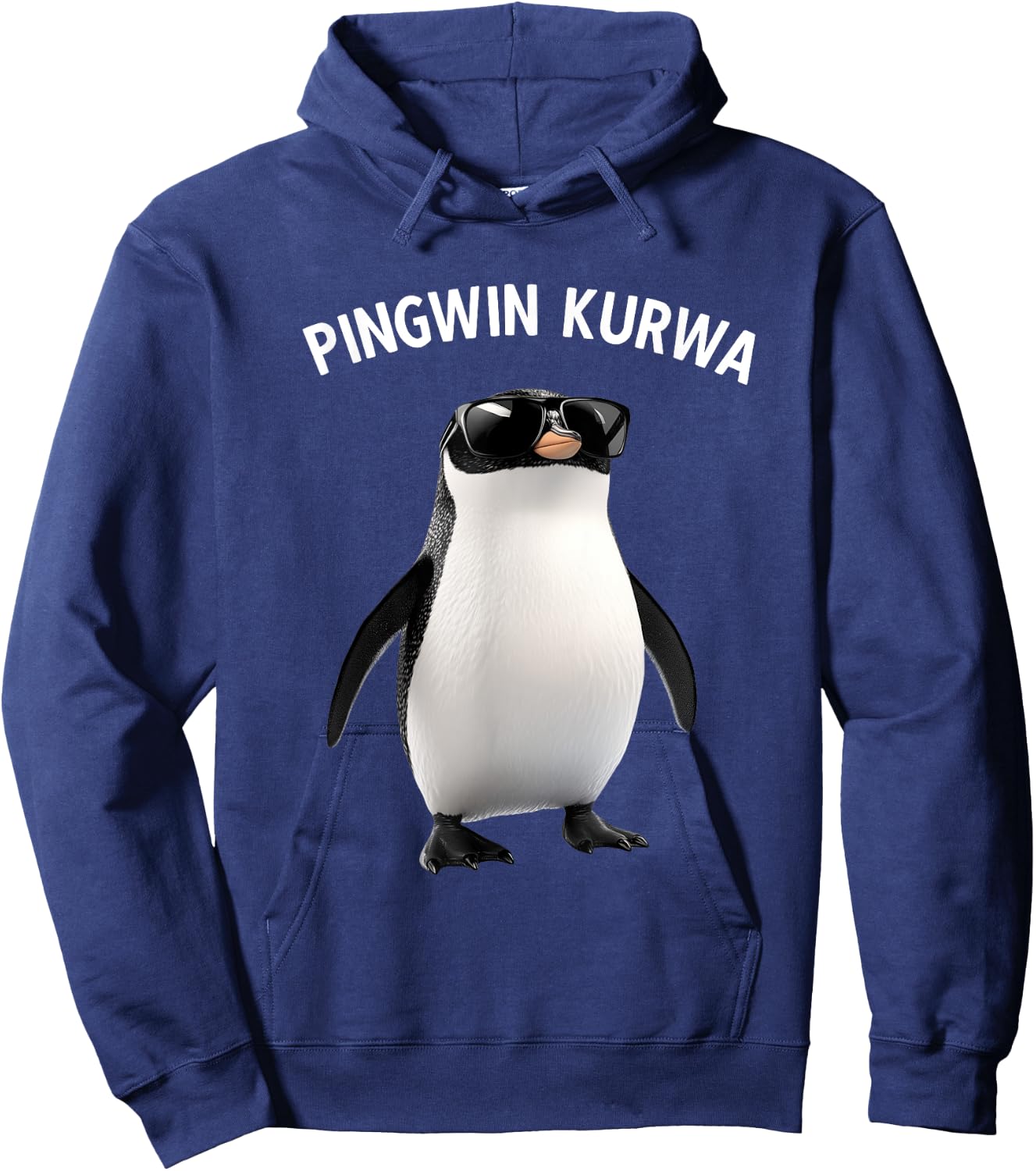 Pingwin Kurwa Funny Penguin for Humor Fans Hoodie - Hoodie | Navy