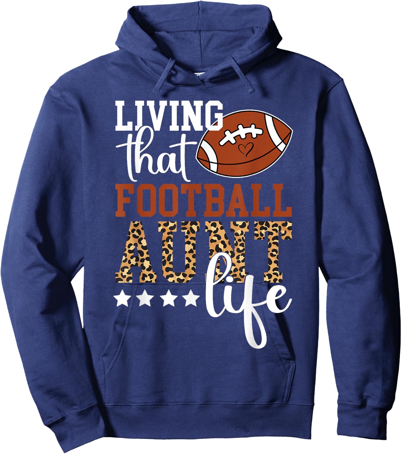 Football Aunt Life Aunt Of A Football Player Hoodie - Hoodie | Navy