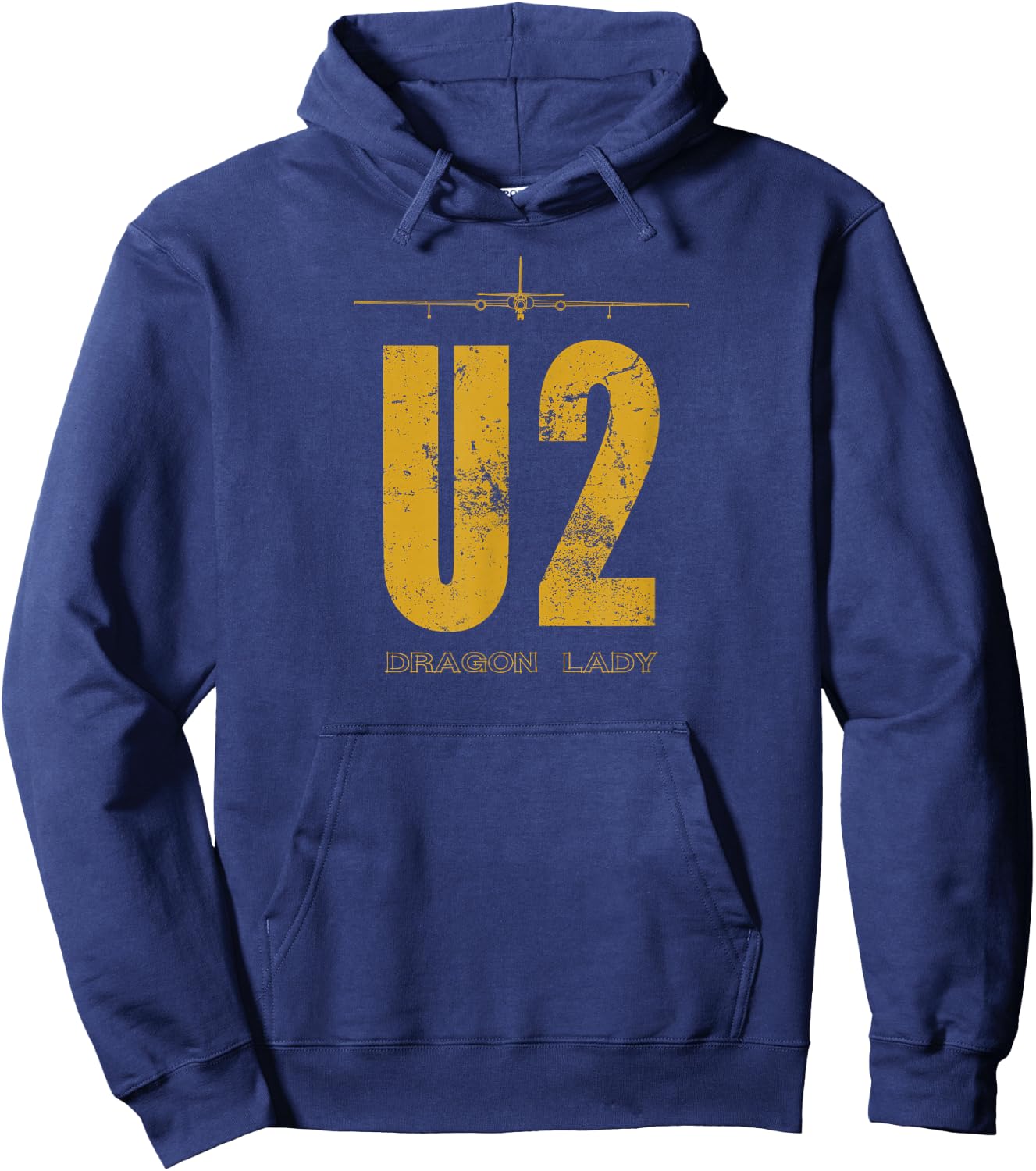 U-2 Dragon Lady Spy Aeroplane , black Hoodie - Hoodie | Navy