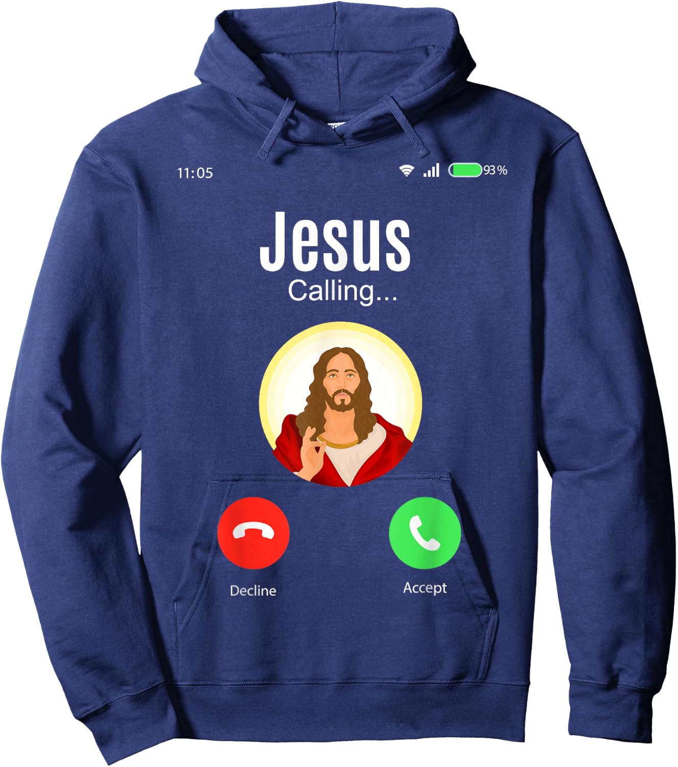 Jesus Calls , black Hoodie - Hoodie | Navy