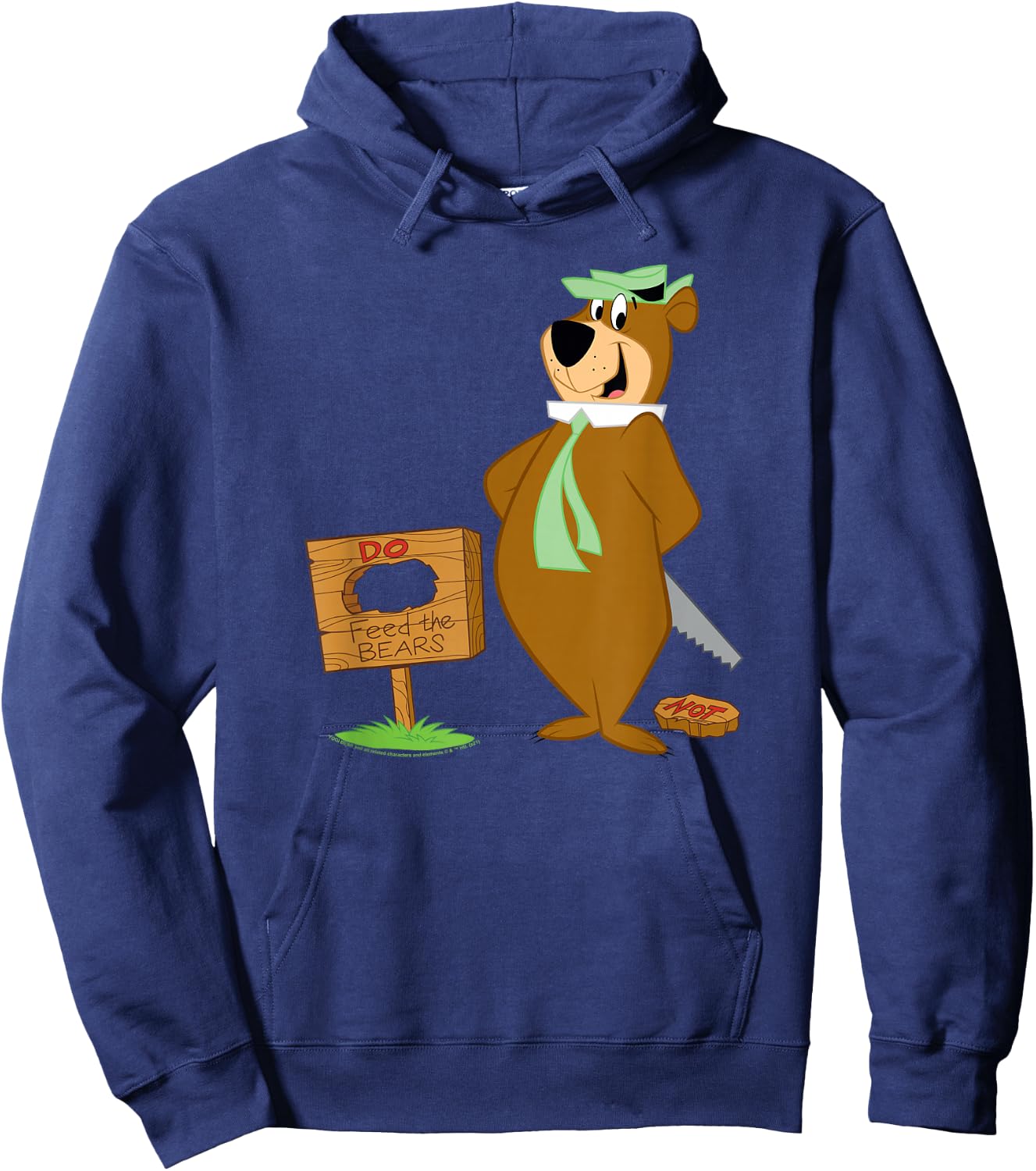 Yogi Bear Do Not Feed the Bears Hoodie - Hoodie | Navy