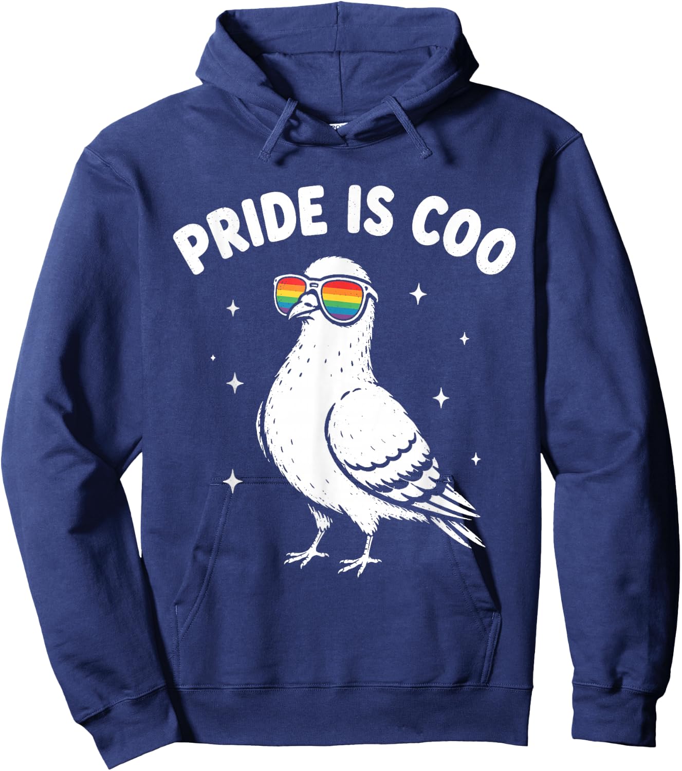 Pride is Coo Cute LGBTQ Pigeon Funny Pun Hoodie - Hoodie | Navy