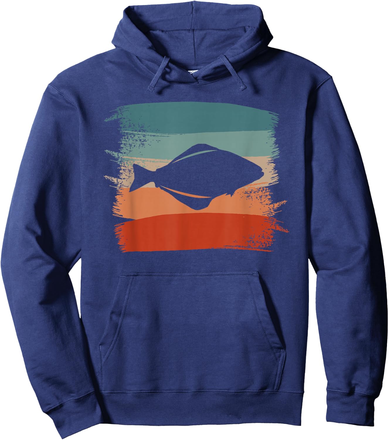 Retro Vintage Heilbutt Heilbutt Hoodie - Hoodie | Navy