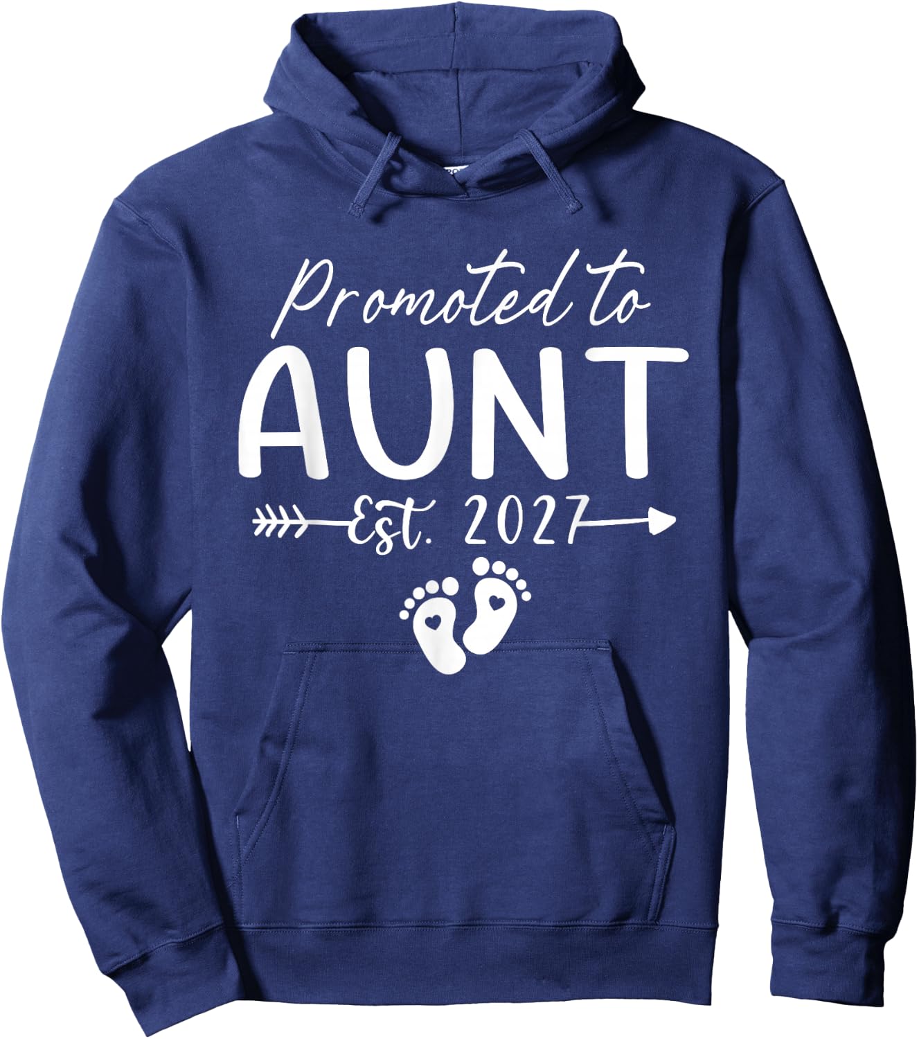 Promoted to Aunt Est 2027 First Time Aunt Hoodie - Hoodie | Navy