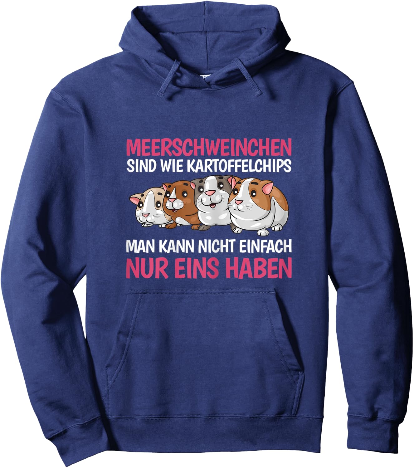 Women's with German Text "Guinea Pigs" Hoodie - Hoodie | Navy