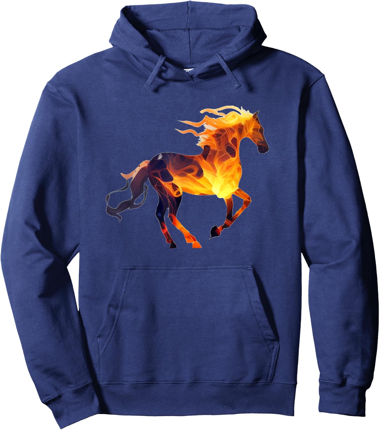 Funny Fire Horse for Burning Horse Love Hoodie - Hoodie | Navy
