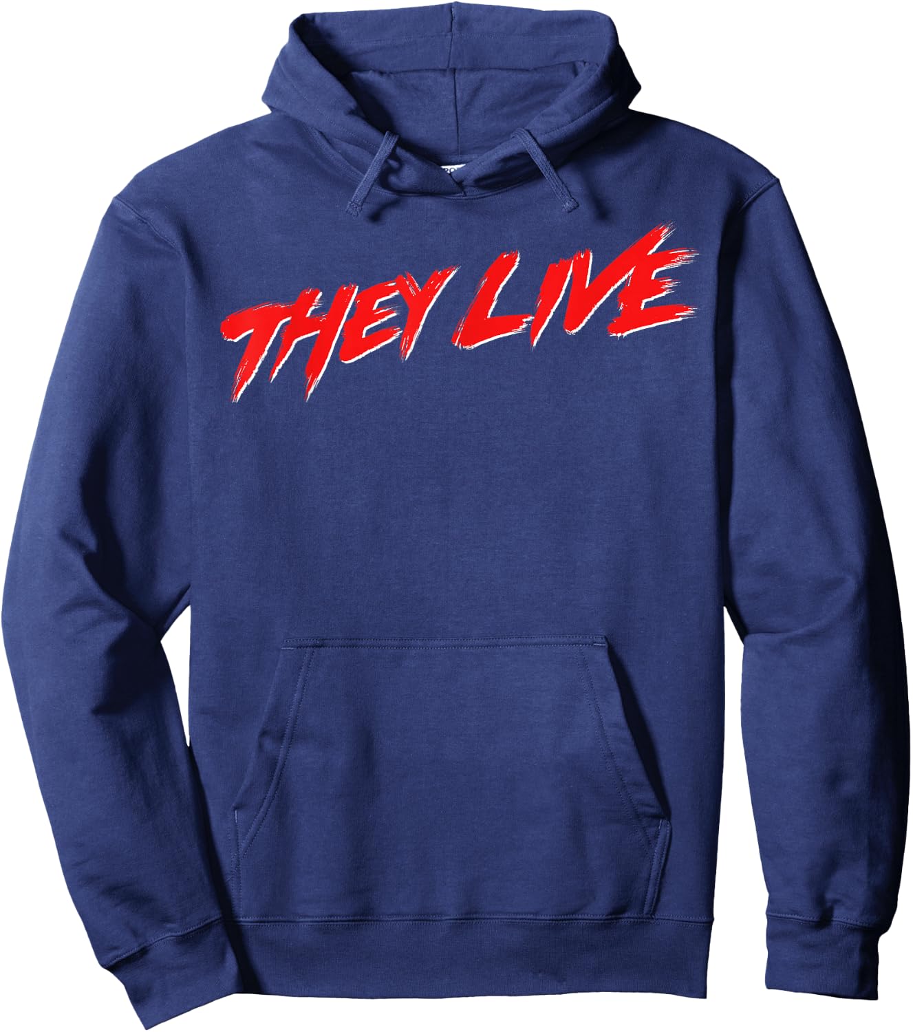 They Live Simple Title Logo Hoodie - Hoodie | Navy