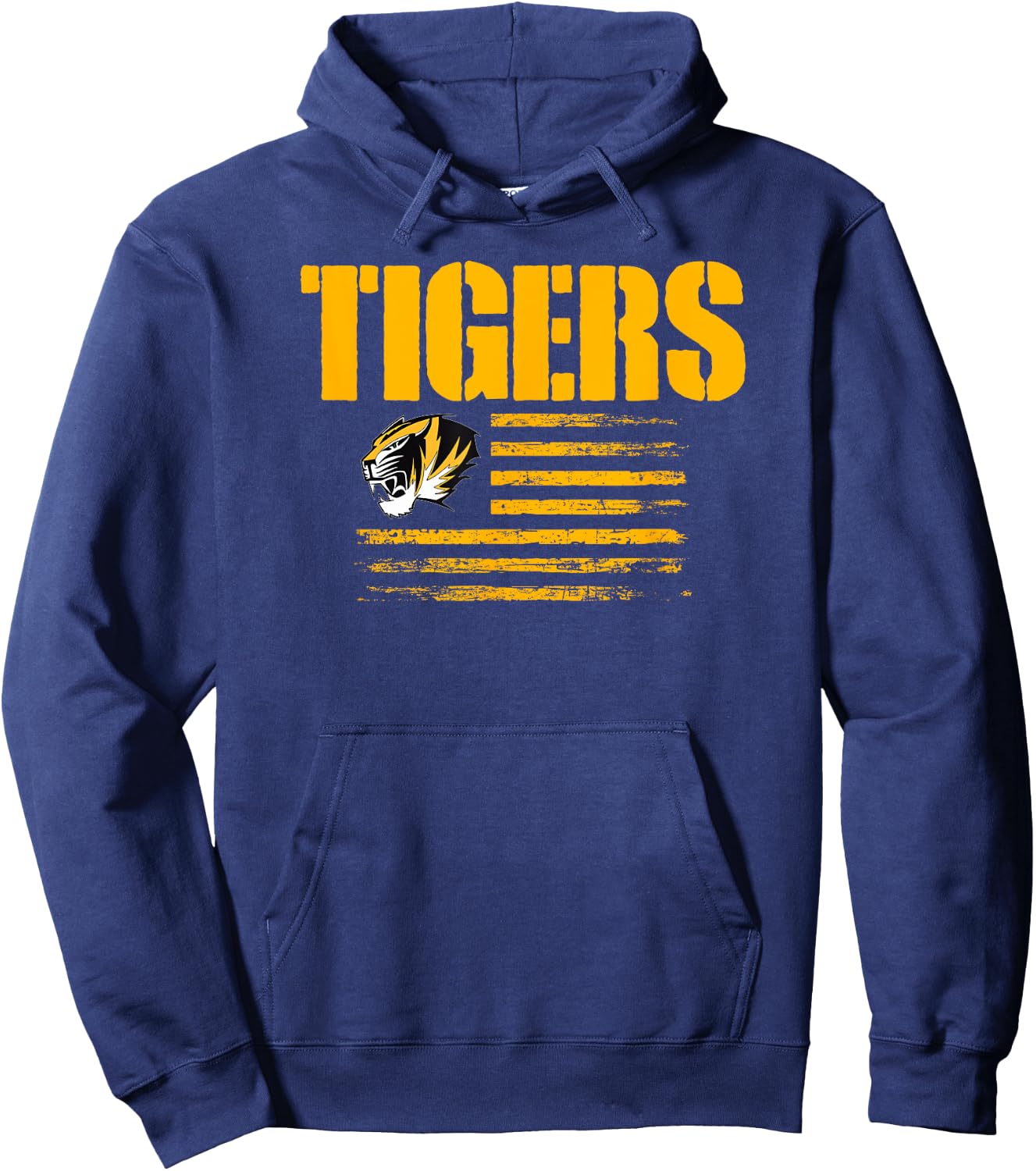 Alamogordo Tigers Logo USA Flag Pride HS Hoodie - Hoodie | Navy