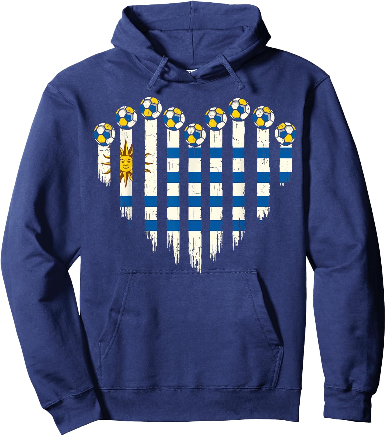 Uruguayn Flag Novelty Uruguay Hoodie - Hoodie | Navy