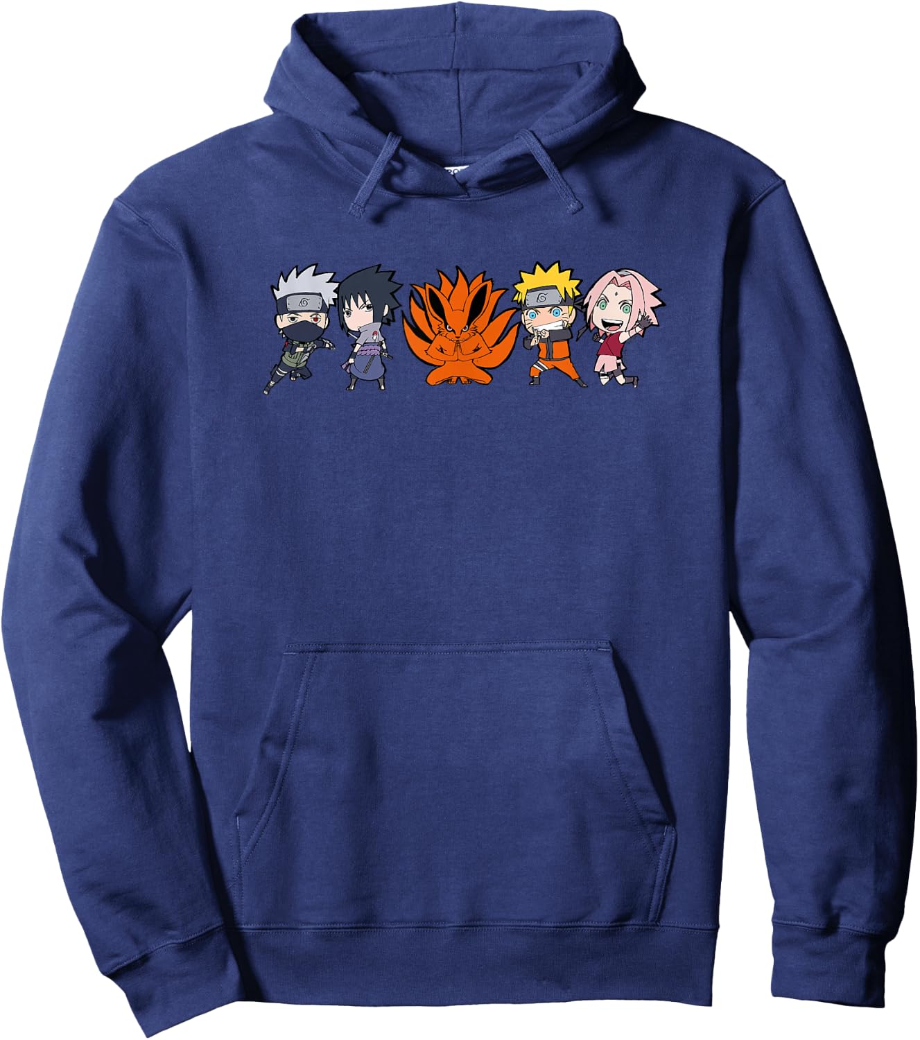Naruto Shippuden 5 Chibi Group Anime Hoodie - Hoodie | Navy