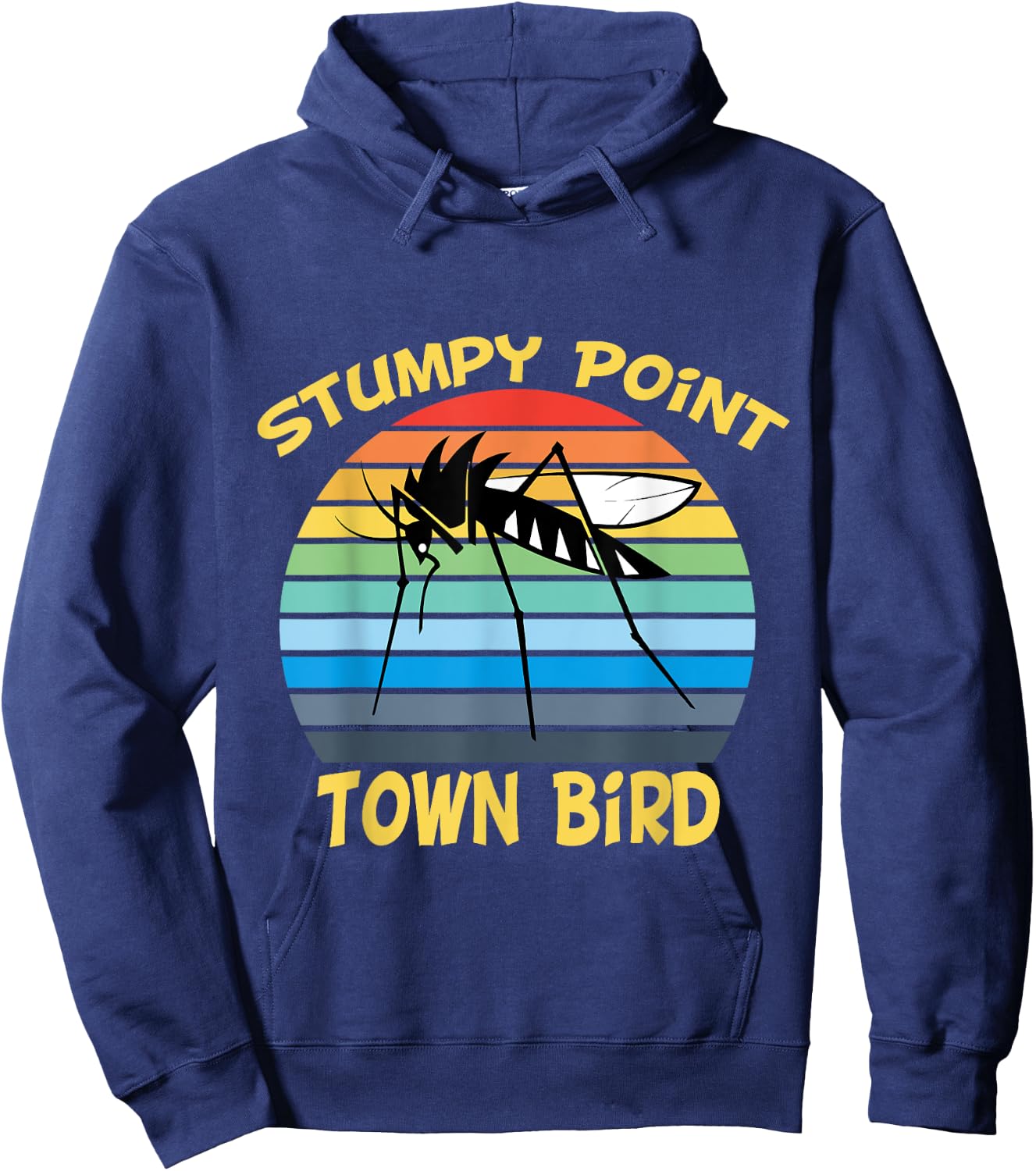 Stumpy Point NC OBX Retro Mosquito Hoodie - Hoodie | Navy