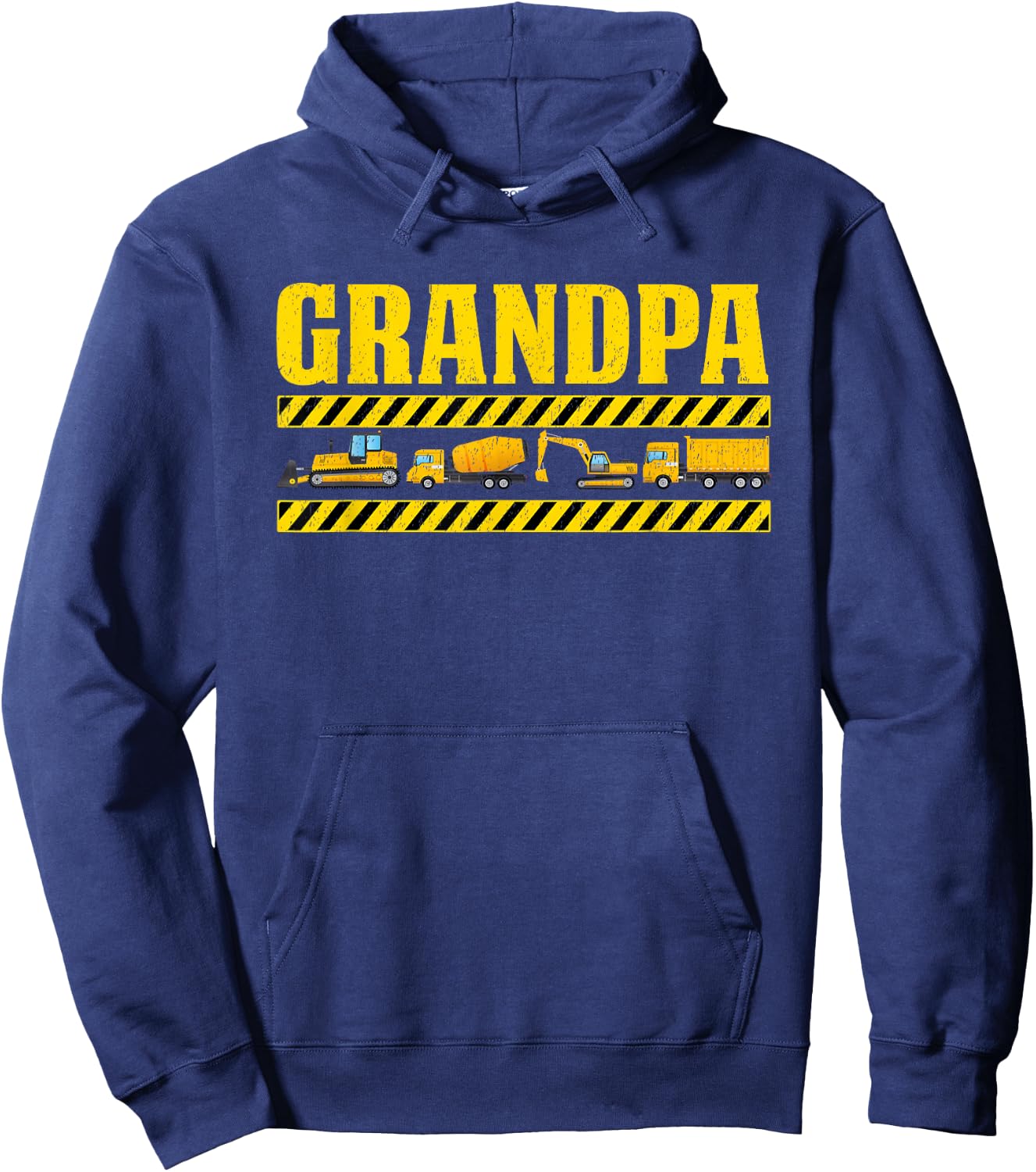 Grandpa Birthday Construction Party Matching Hoodie - Hoodie | Navy