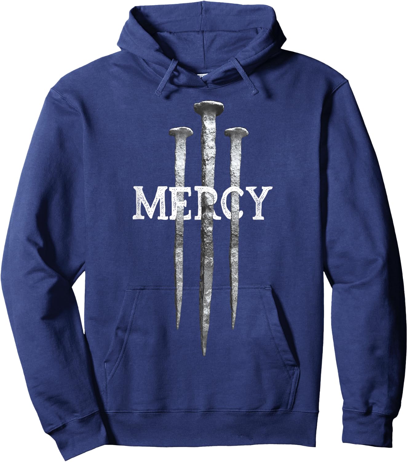 3 Nails Mercy Jesus Shirts Christian Hoodie - Hoodie | Navy