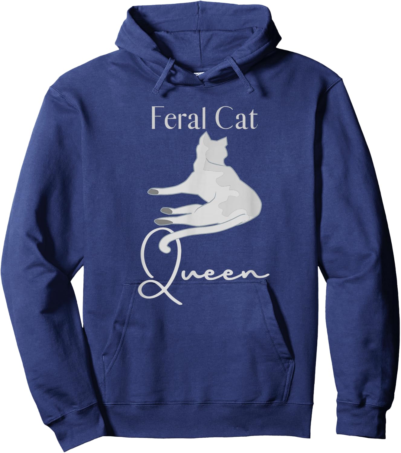 Feral Cat Queen Feral Kitty Lovers Women's Gift Hoodie - Hoodie | Navy