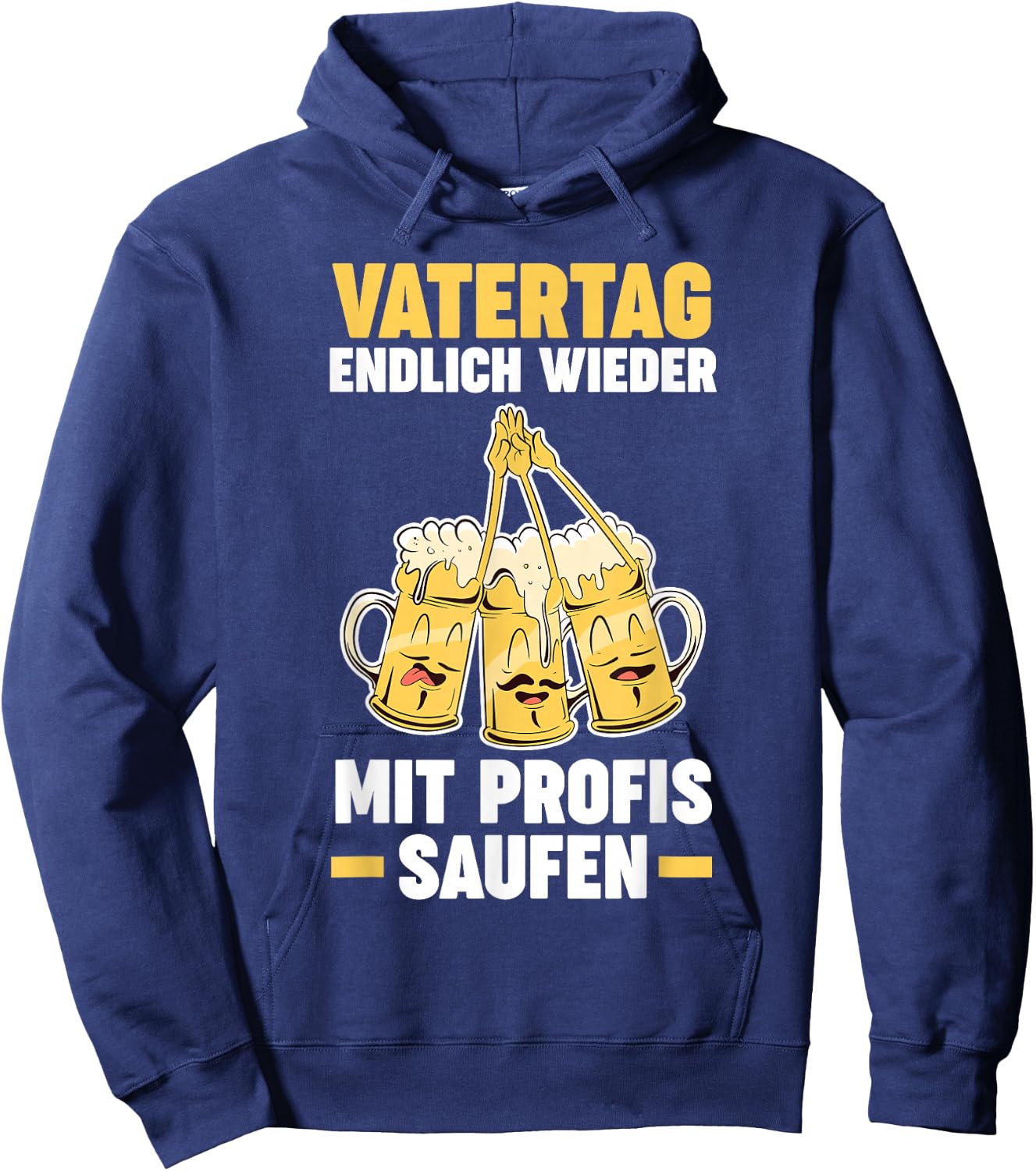 Papa Vater Bier Saufen Vatertag Hoodie - Hoodie | Navy