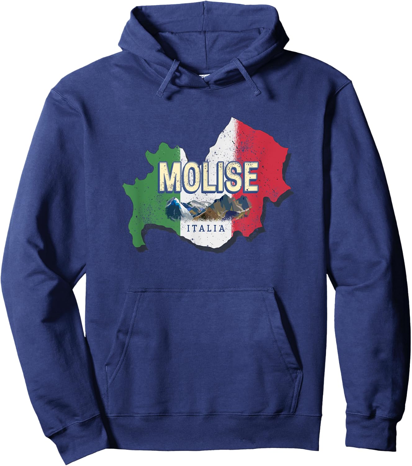 Molise Italy Retro Region Map Vintage Souvenir Hoodie - Hoodie | Navy